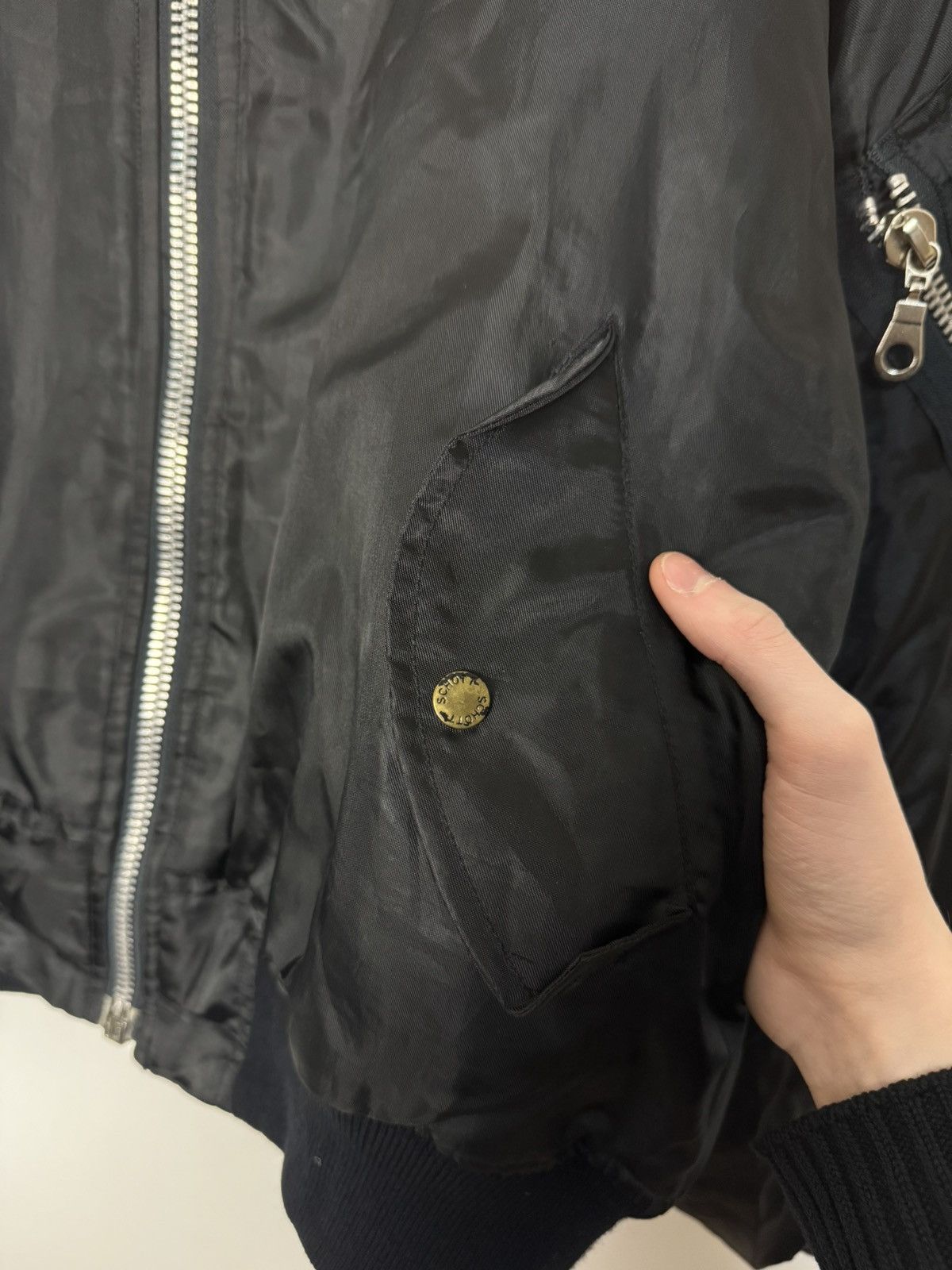 Schott 90s Vintage Schott MA-1 Bomber Jacket oversized Avant-Garde Size US L / EU 52-54 / 3 - 5 Thumbnail