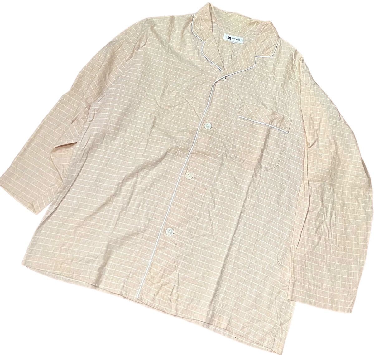 Vintage issey miyake im product open collar plaid shirt
