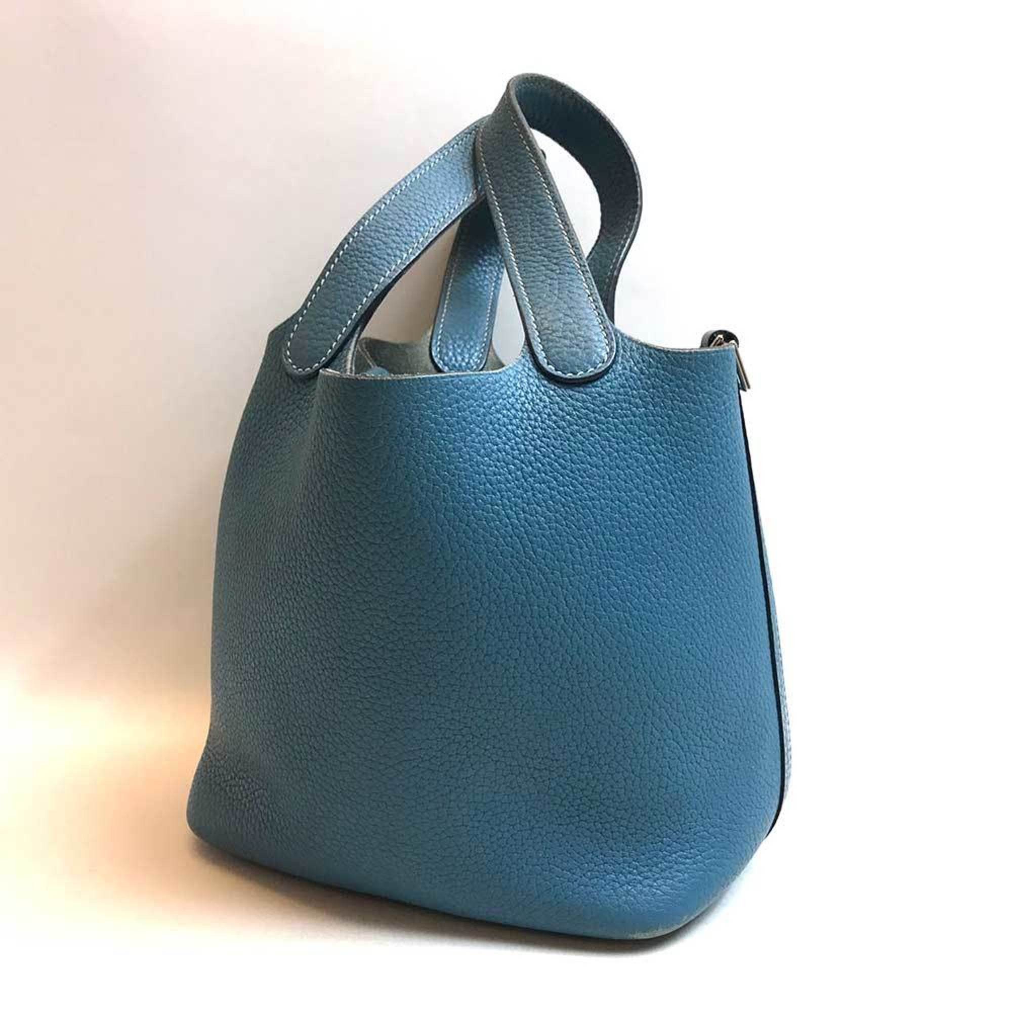 HERMES HERMES Evelyne 3PM Shoulder Bag leather Blue france Used Women