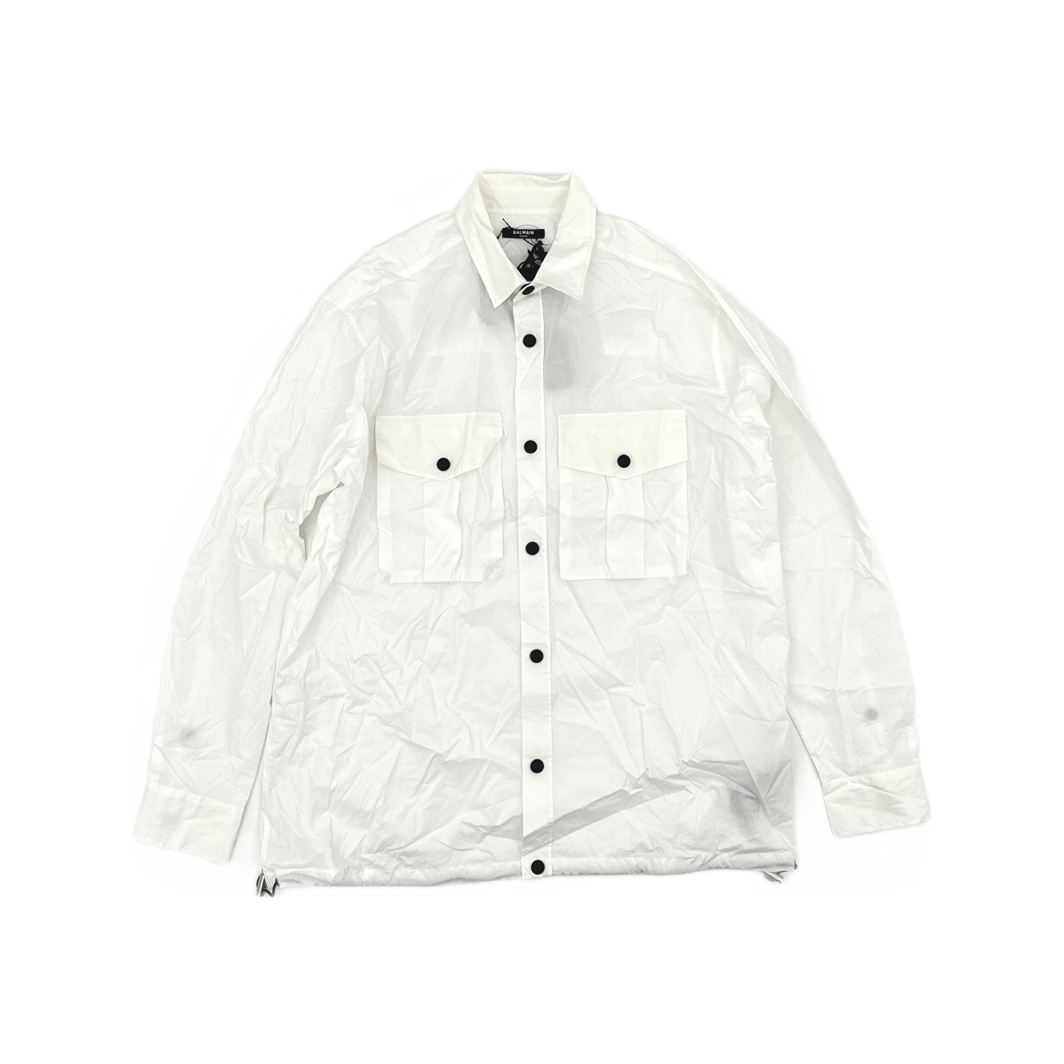 Balmain Balmain Back Logo Button Up Shirt Size M Size US M / EU 48-50 / 2 - 1 Thumbnail