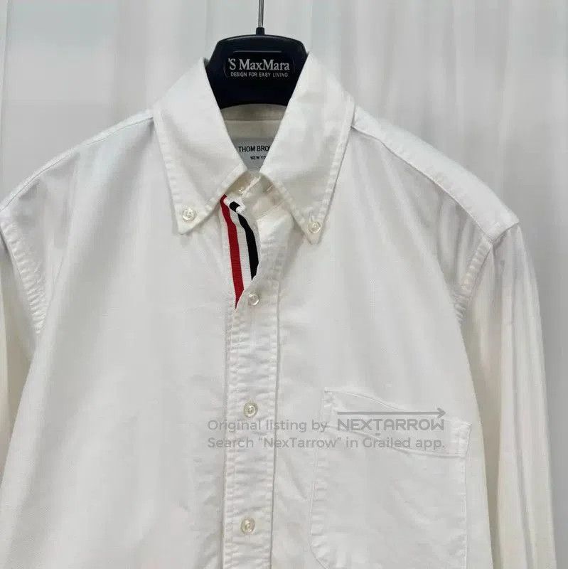 Other Thom Browne White Striped Long Sleeve Shirt . Size US M / EU 48-50 / 2 - 3 Thumbnail