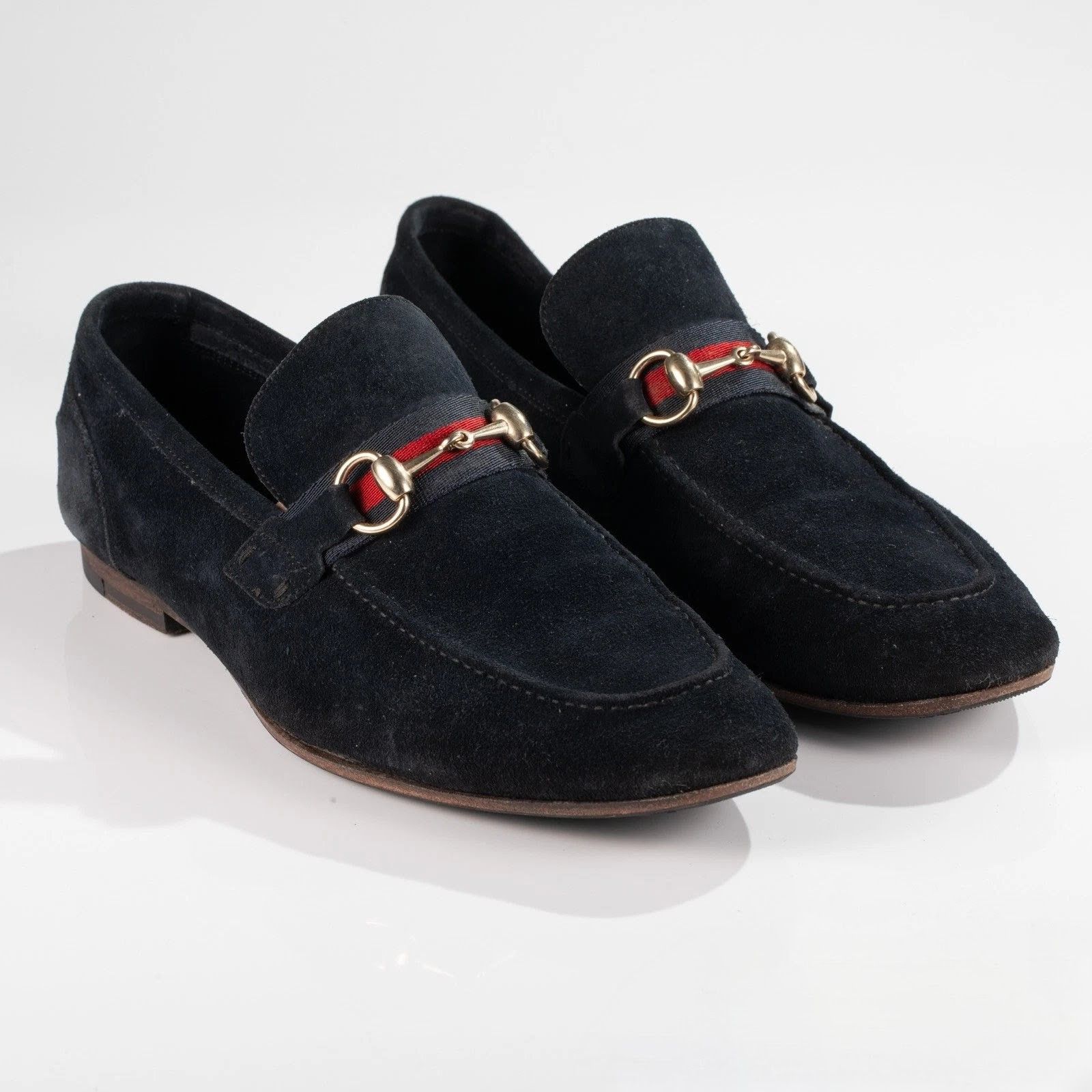 Gucci Gucci Horsebit Loafers Navy Blue Suede 9 Leather Size US 9 / EU 42 - 7 Thumbnail
