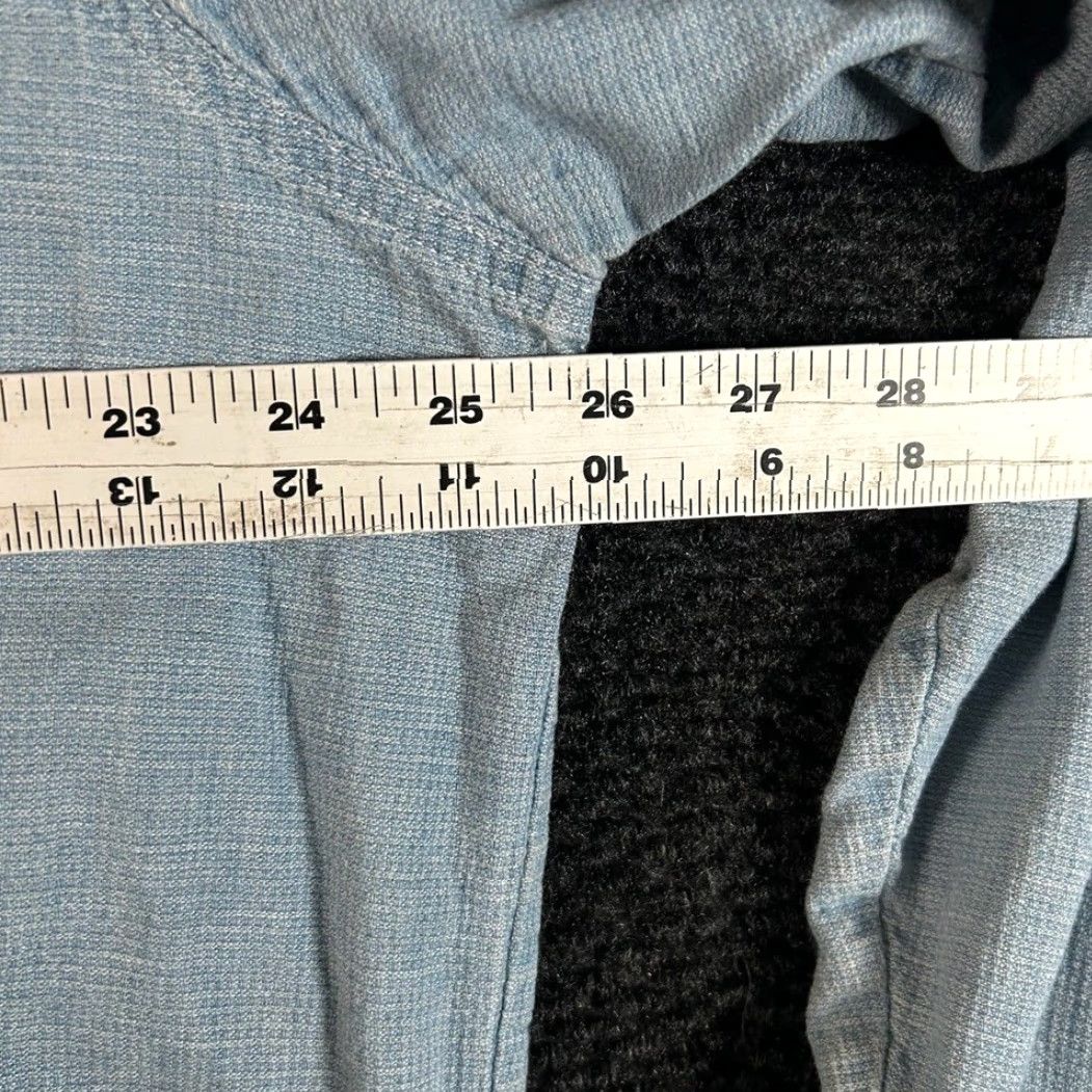 BMW VINTAGE BMW Shirt Button-Up Long Sleeve Chambray Blue Mens XL Size 46R - 5 Thumbnail