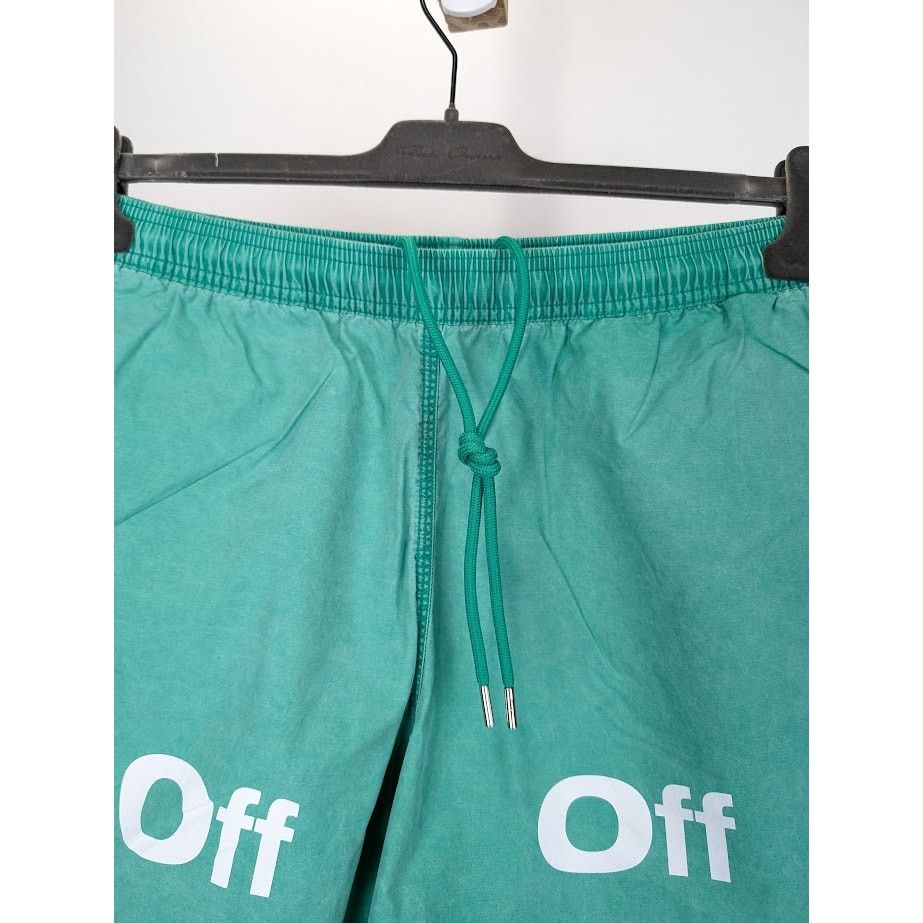 o1rshd1 Bounce Off Sunset Swimshort in Green/White