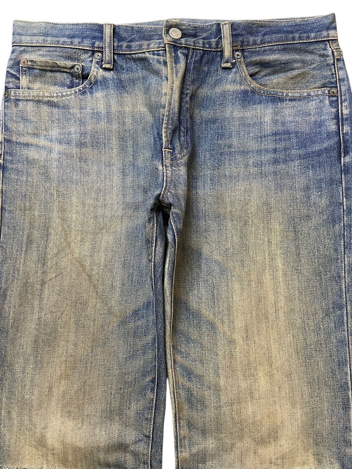 Uniqlo Vintage Japanese Uniqlo Mud Wash Distressed Style Loose Jean Size US 34 / EU 50 - 3 Thumbnail