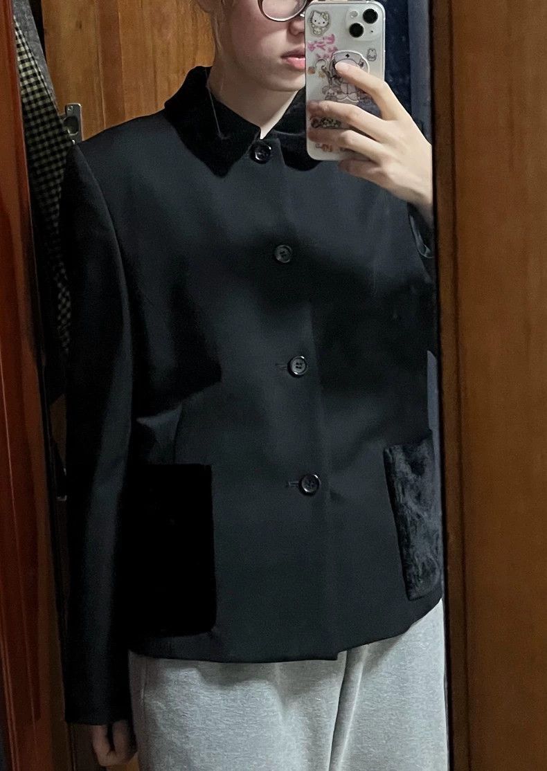 Comme des Garcons Comme des Garçons Black Velvet Collar Jacket-2505 Size US M / EU 48-50 / 2 - 6 Thumbnail