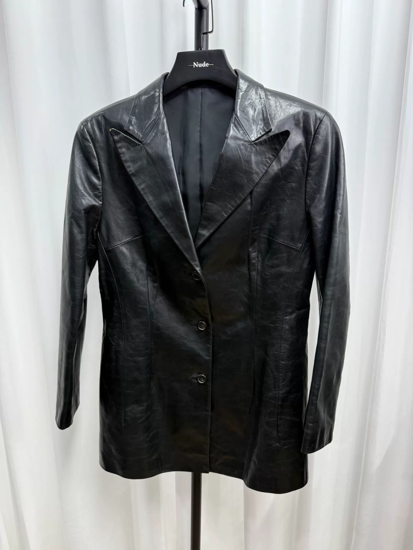 Yohji Yamamoto yohji yamamoto black leather blazer jacket Size US M / EU 48-50 / 2 - 1 Thumbnail