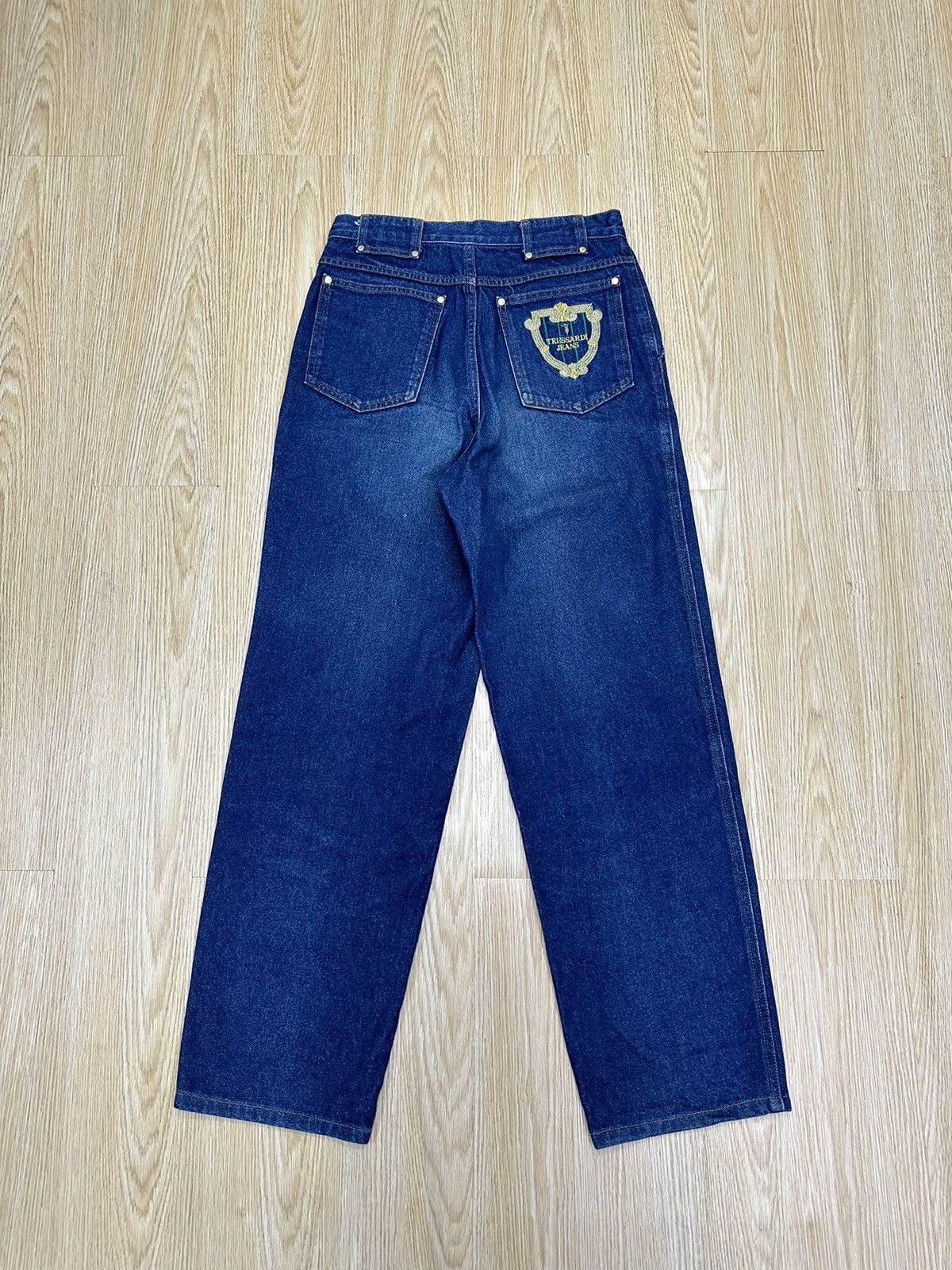 Designer × Trussardi × Vintage Vintage Trussardi Classic Baggy Denim F7 Size US 29 - 1 Thumbnail