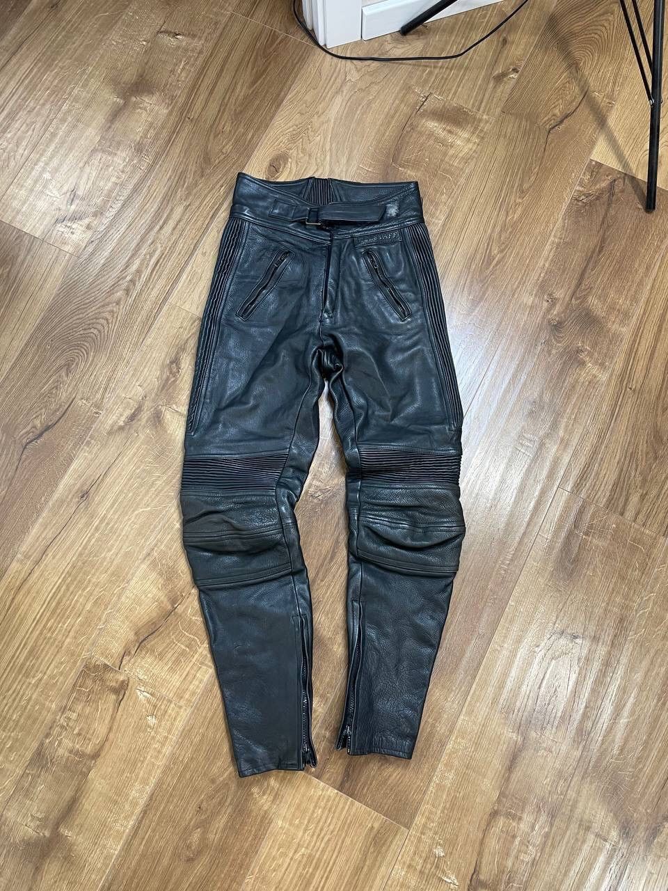 image of Vintage Belstaff Y2K 90’S Racing Genuine Leather Pants in Black, Men's (Size 28)