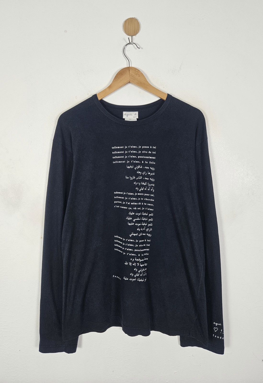 agnes b. Agnes B paris arabic french wording faudal shirt Size US XL / EU 56 / 4 - 1 Thumbnail