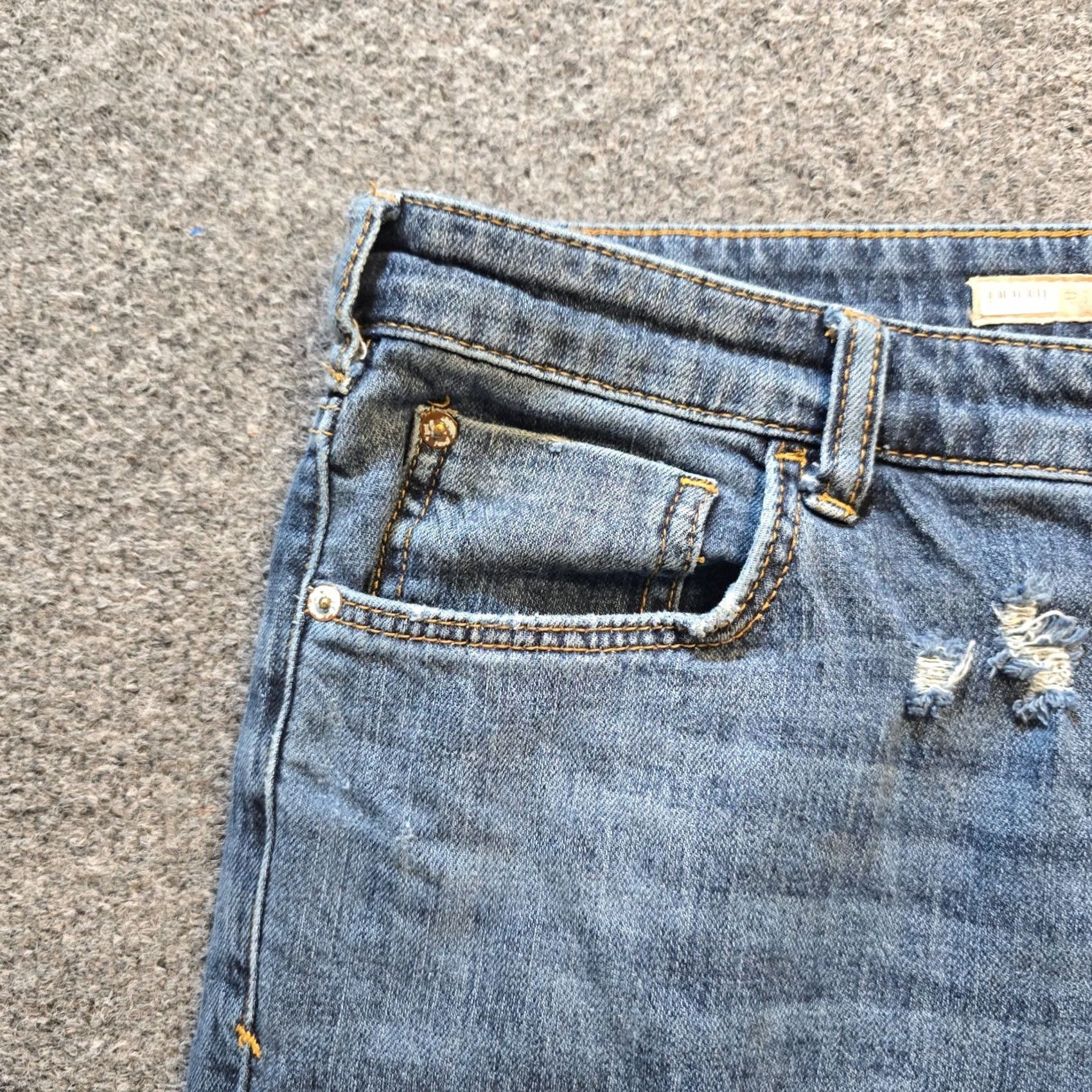 Vintage Pilcro Anthropologie Jeans Womens 29 Blue Heritage Boyfriend High Rise Capsule Jeans Size 29" - 3 Thumbnail