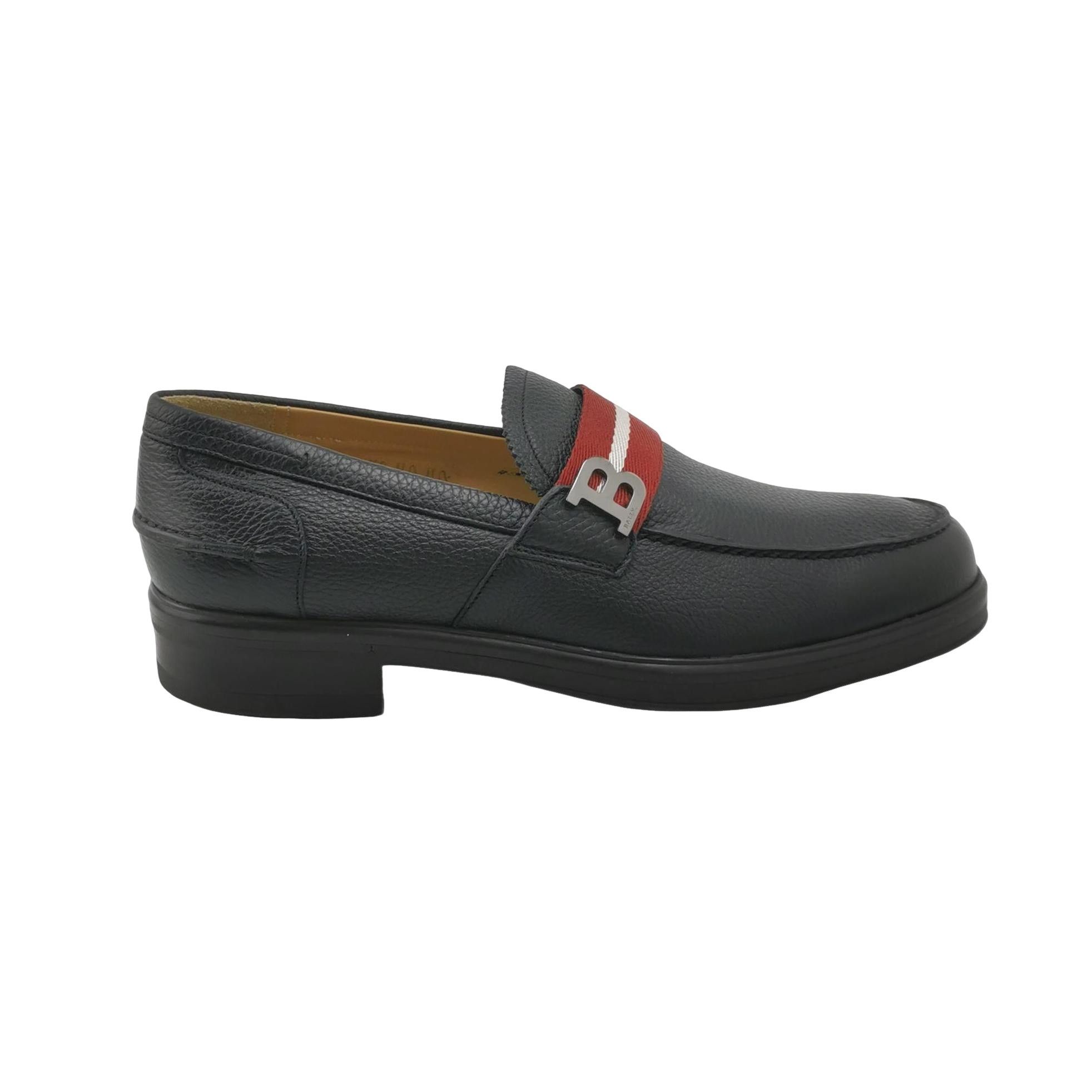 Bally Bally B-Logo Web Leather Loafers EU 40.5 Size US 7 / EU 40 - 1 Thumbnail