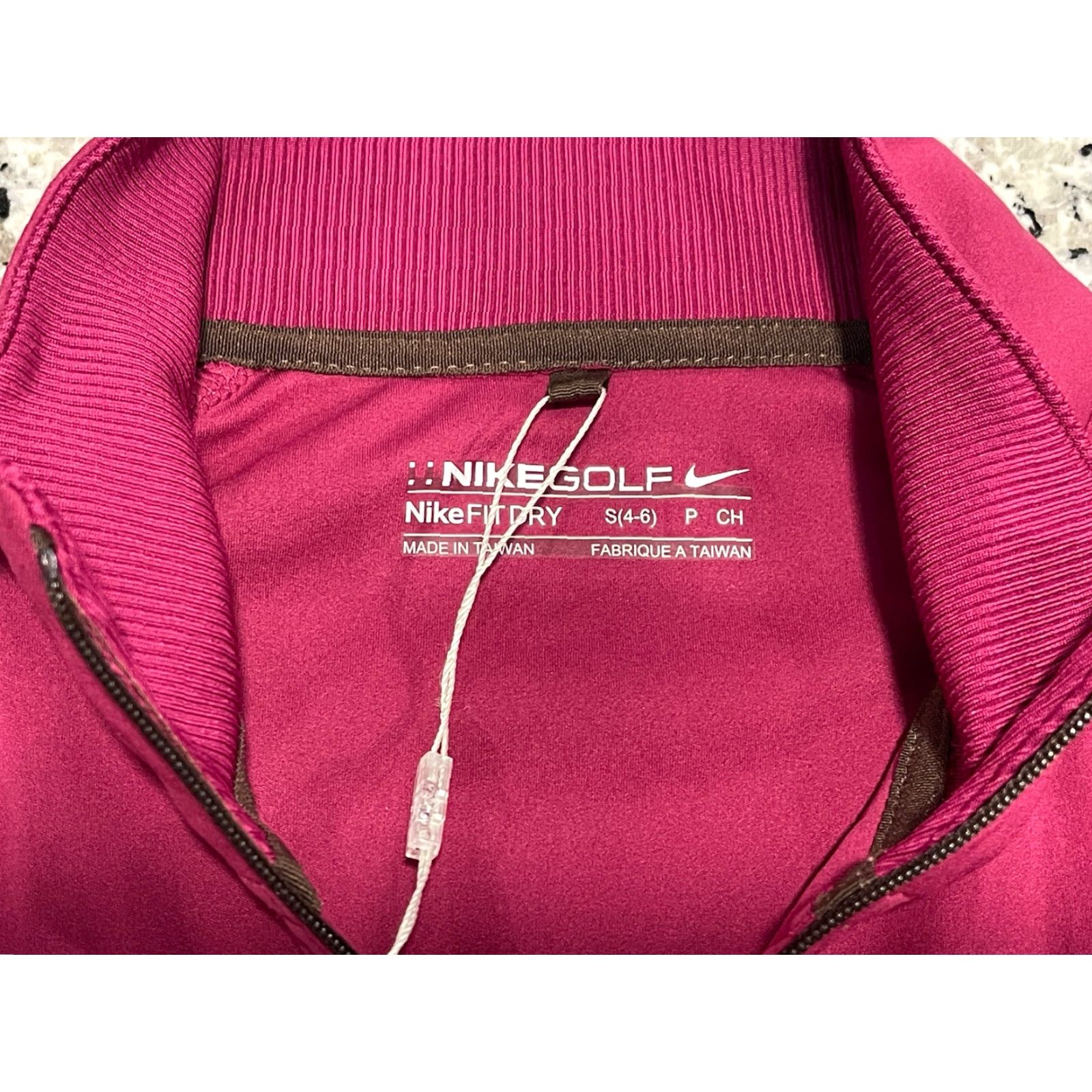 Nike Nike Dri-Fit Chinquapin Embroidered Logo Jacket - Plum Small Women Golf Track Jacket Size S / US 4 / IT 40 - 5 Thumbnail