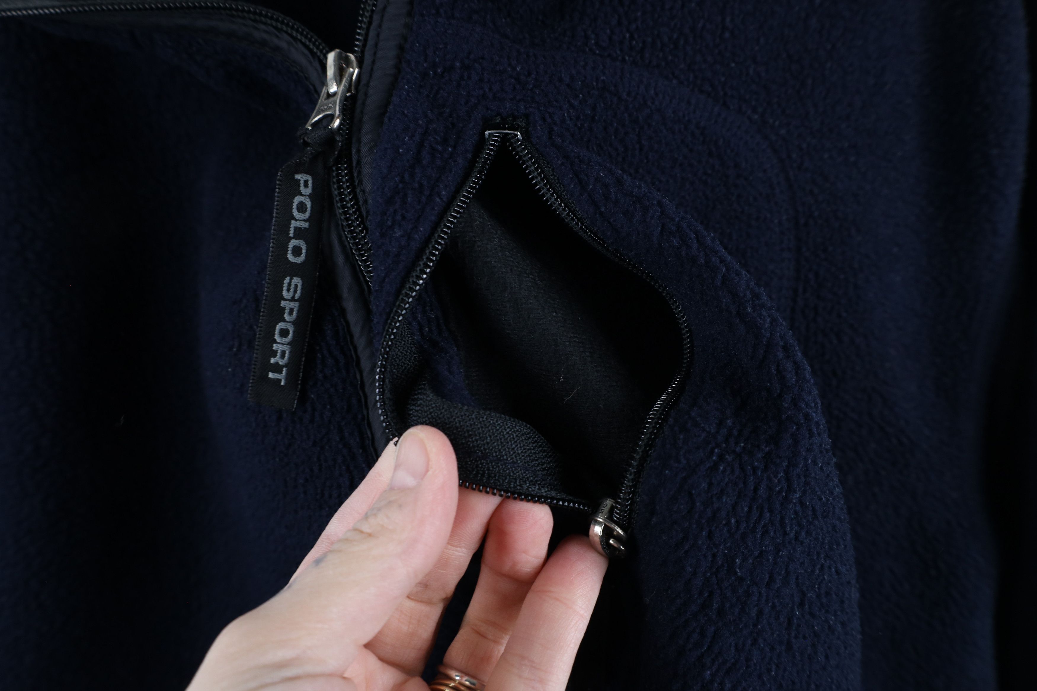 Ralph Lauren × Vintage Vintage 90s Polo Sport Ralph Lauren Fleece Jacket Blue USA Size US XL / EU 56 / 4 - 5 Thumbnail