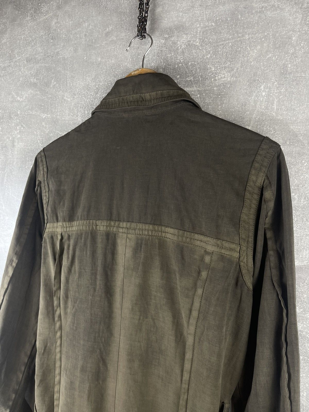 Moncler Moncler Double Breasted Waxed Olive Green Belted Trench Coat Size S / US 4 / IT 40 - 7 Thumbnail