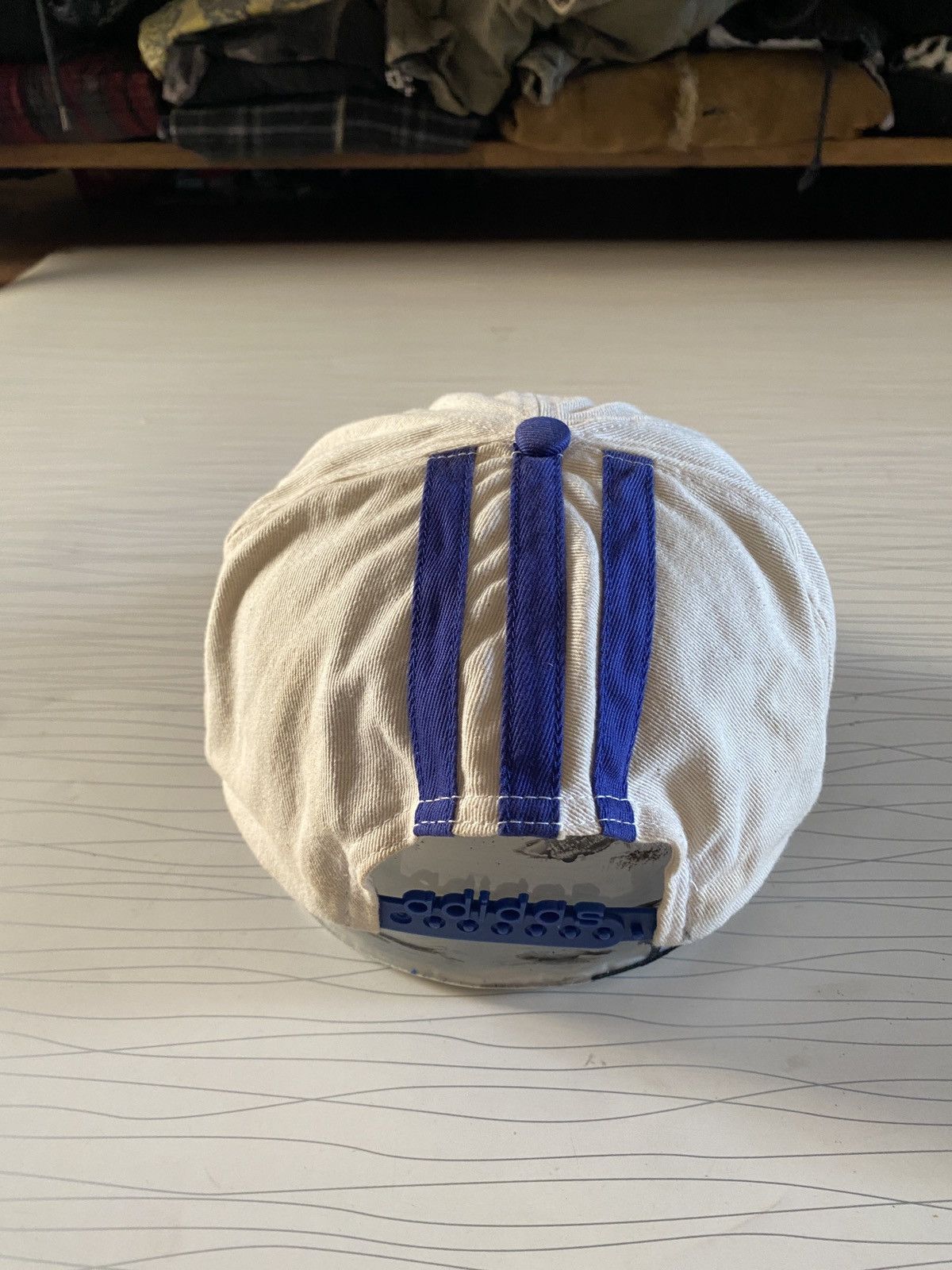 Adidas Vintage Adidas White Blue Cap Hat Size ONE SIZE - 6 Thumbnail
