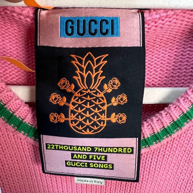 Gucci Gucci PINEAPPLE PINEAPPLE SERIES JACCAD ROUND-NECK SWEATER Size US L / EU 52-54 / 3 - 3 Thumbnail