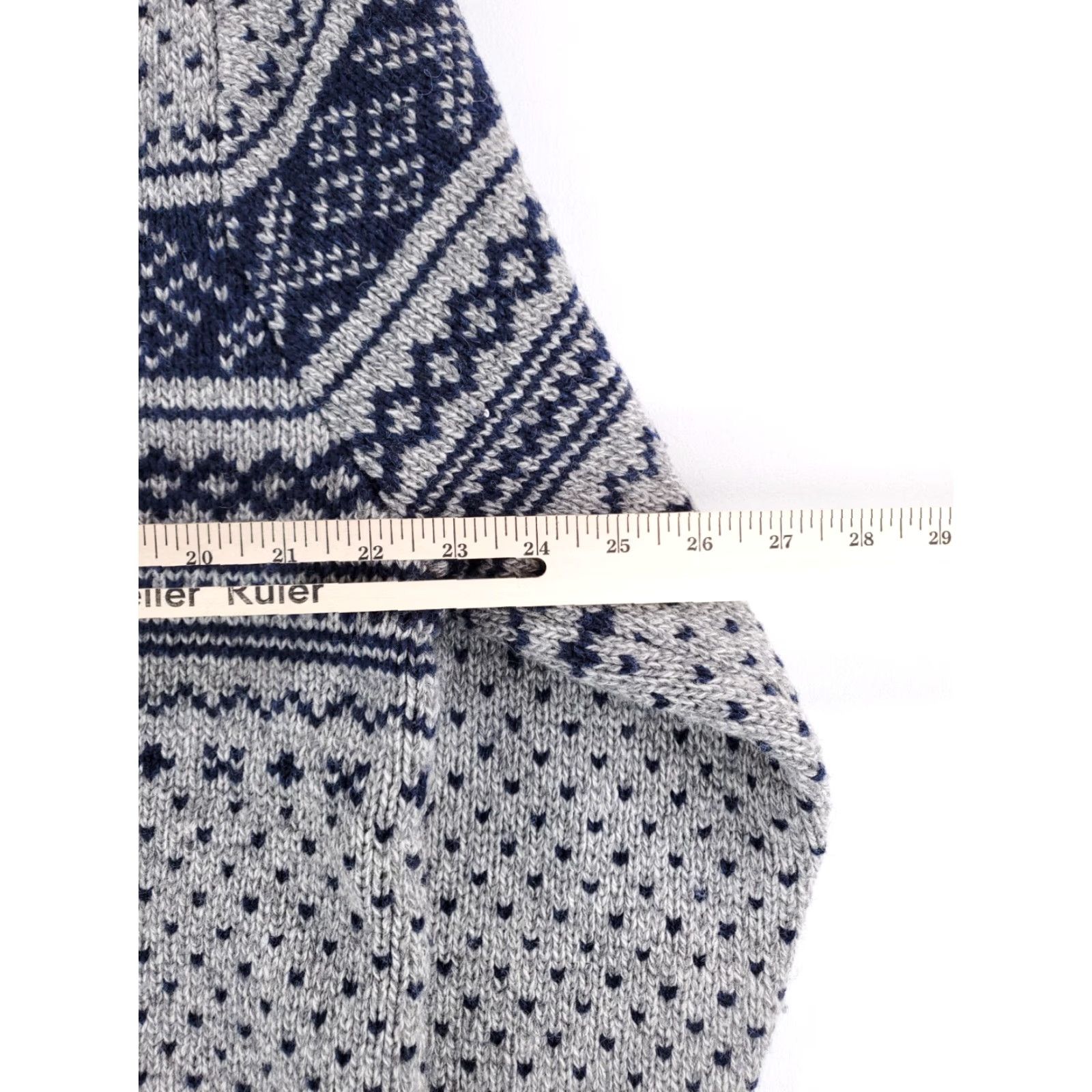 Schott Schott Bros Nordic Sweater Wool Blend Grey Blue Long Sleeve Mens XL Pullover Multicolor Size US XL / EU 56 / 4 - 6 Thumbnail