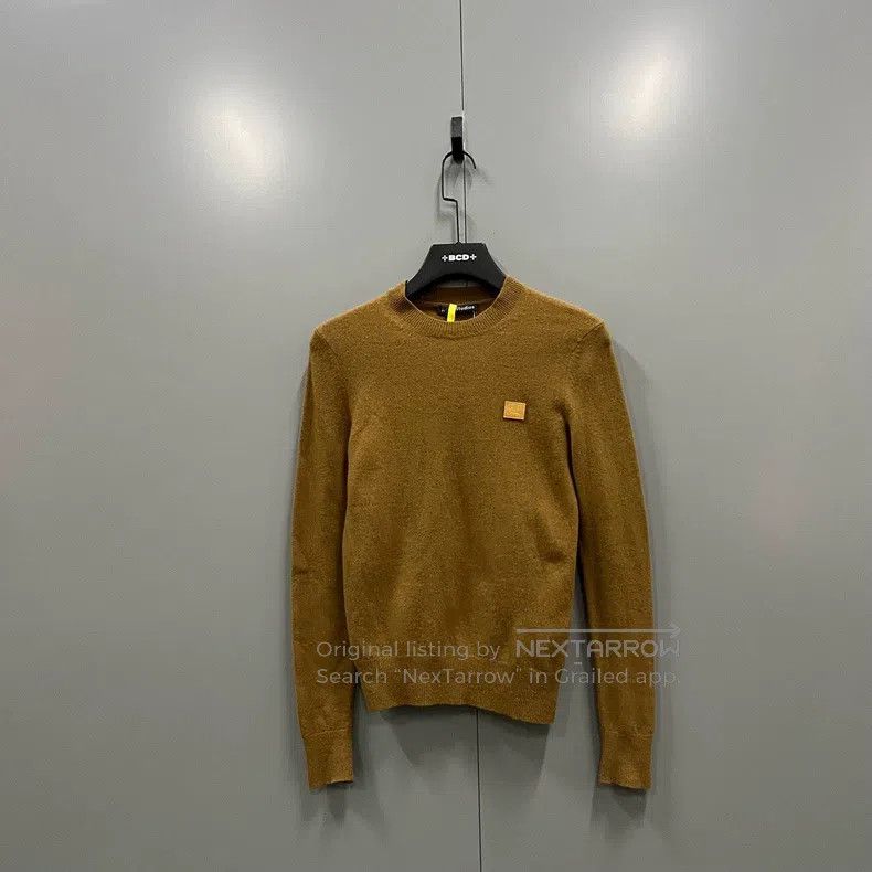Acne Studios Acne Studios Brown Logo Embroidered Knit Sweater Size US XXS / EU 40 - 1 Thumbnail