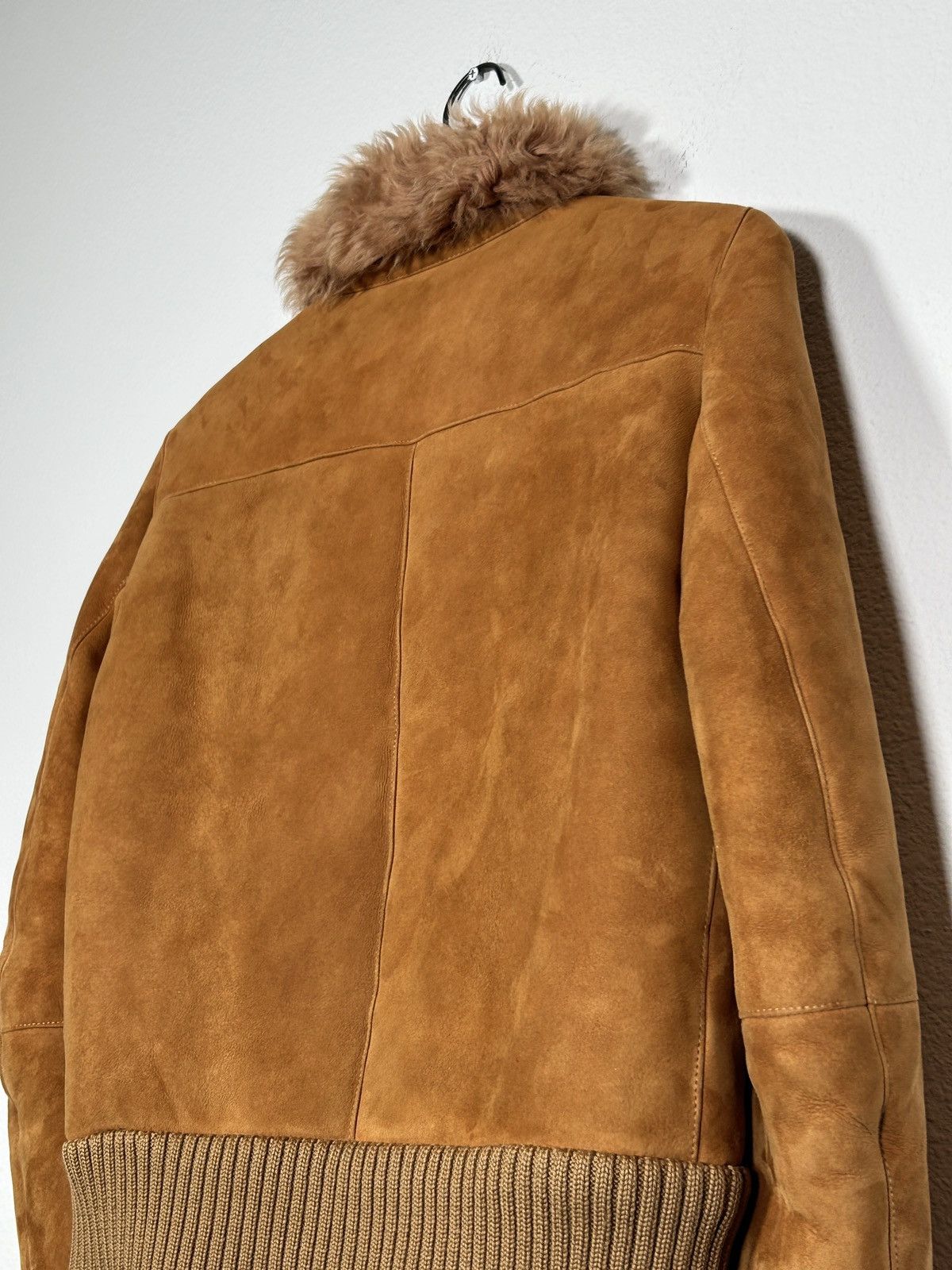Miu Miu FW99 Suede Shearling Fur Aviator Jacket Size US S / EU 44-46 / 1 - 6 Thumbnail