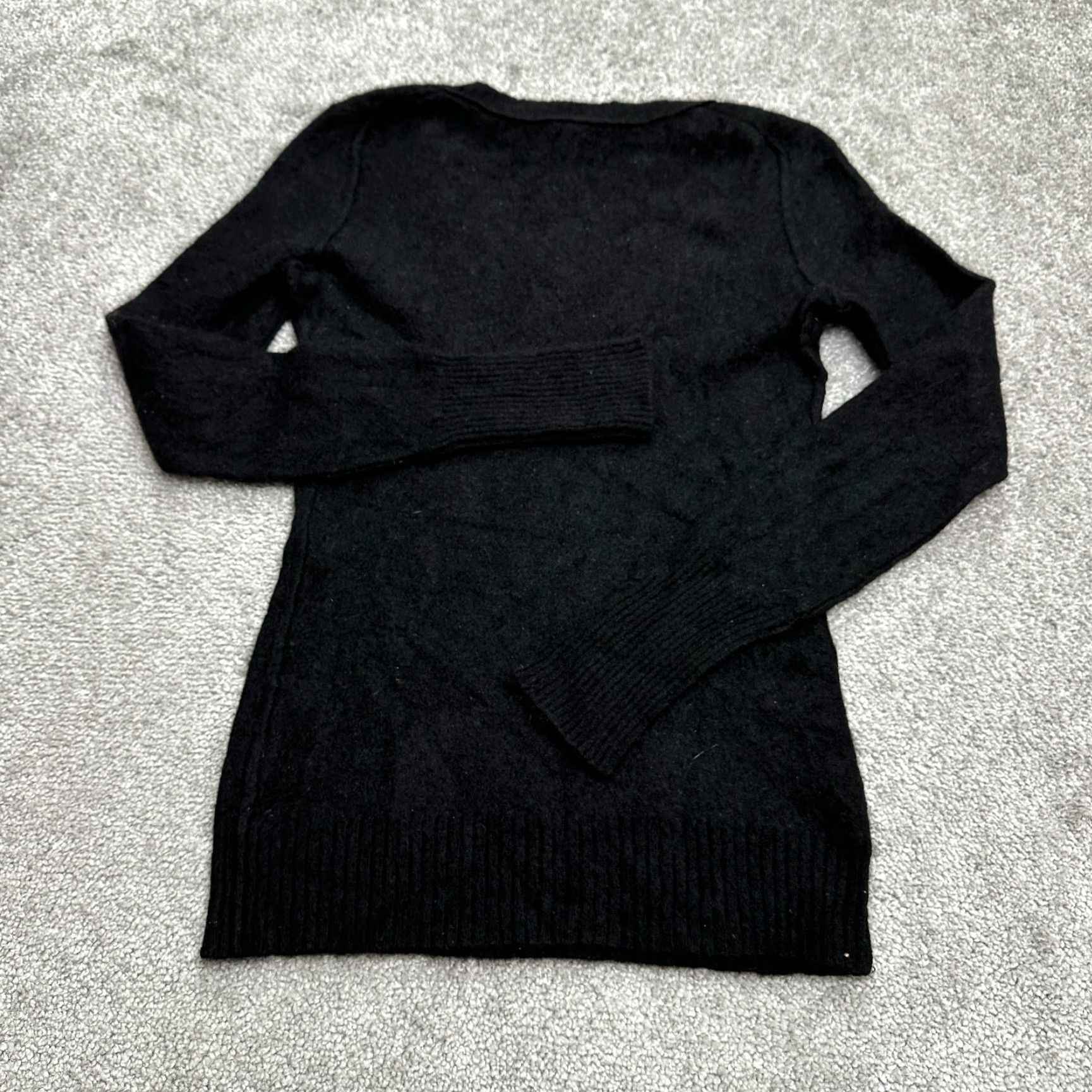 AQUA VINTAGE Aqua Pullover Sweater Womens Small Black Cashmere V-Neck Knit Size S / US 4 / IT 40 - 2 Thumbnail