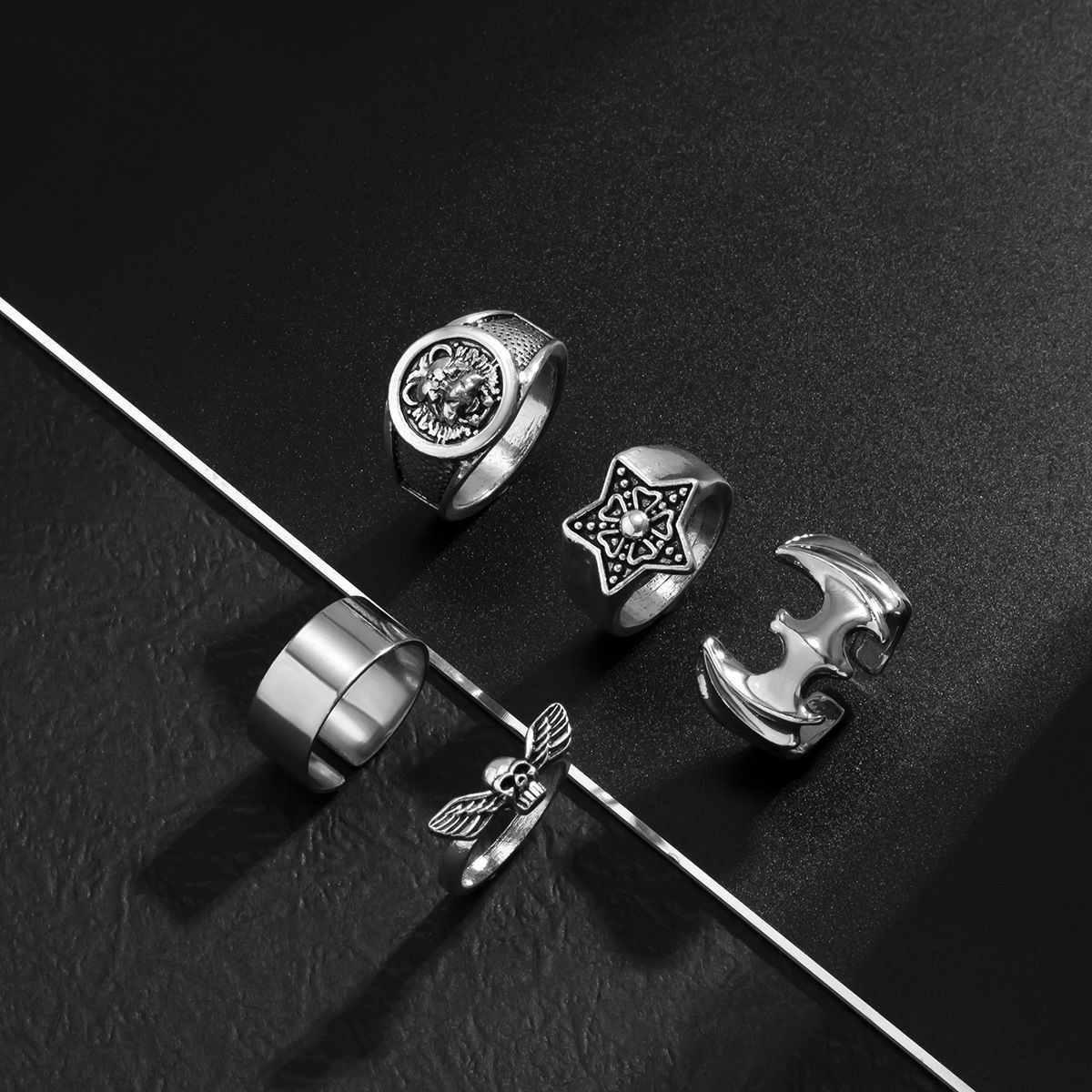 Jewelry Crazy Jewelry Rings Open Size Chrome Ring (Size 7-13) Size ONE SIZE - 3 Thumbnail