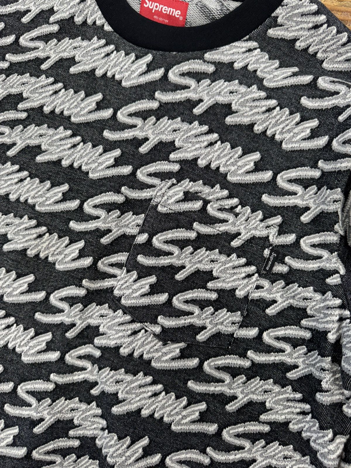 Supreme Supreme Signature Script Logo Pocket Long Sleeve (Black)) Size US S / EU 44-46 / 1 - 2 Thumbnail