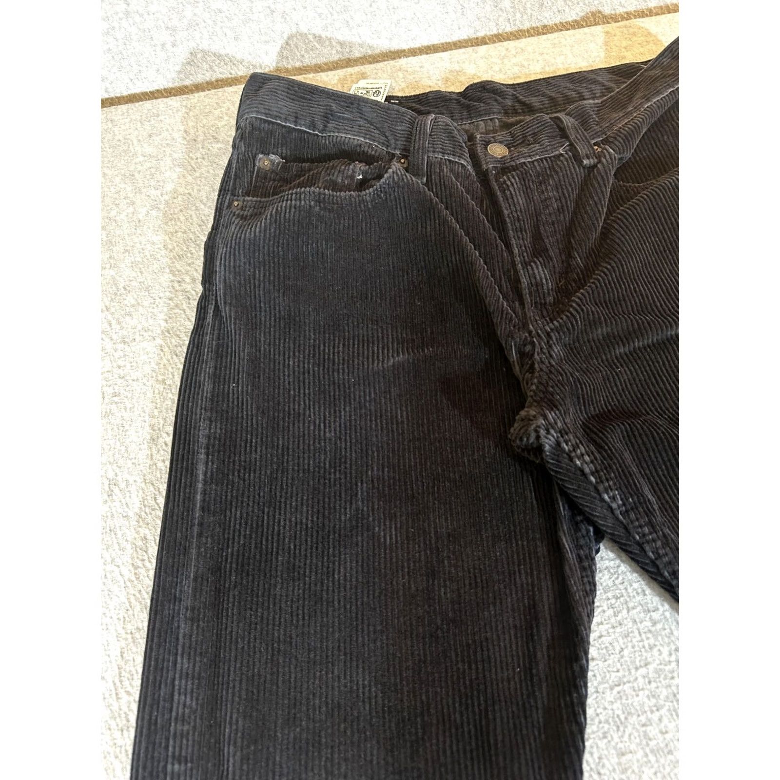 Levi's Levi's Corduroy Pants Mens 30x30 Black Straight Leg Regular Fit Five-Pocket Chino Vintage No Size US 30 / EU 46 - 3 Thumbnail