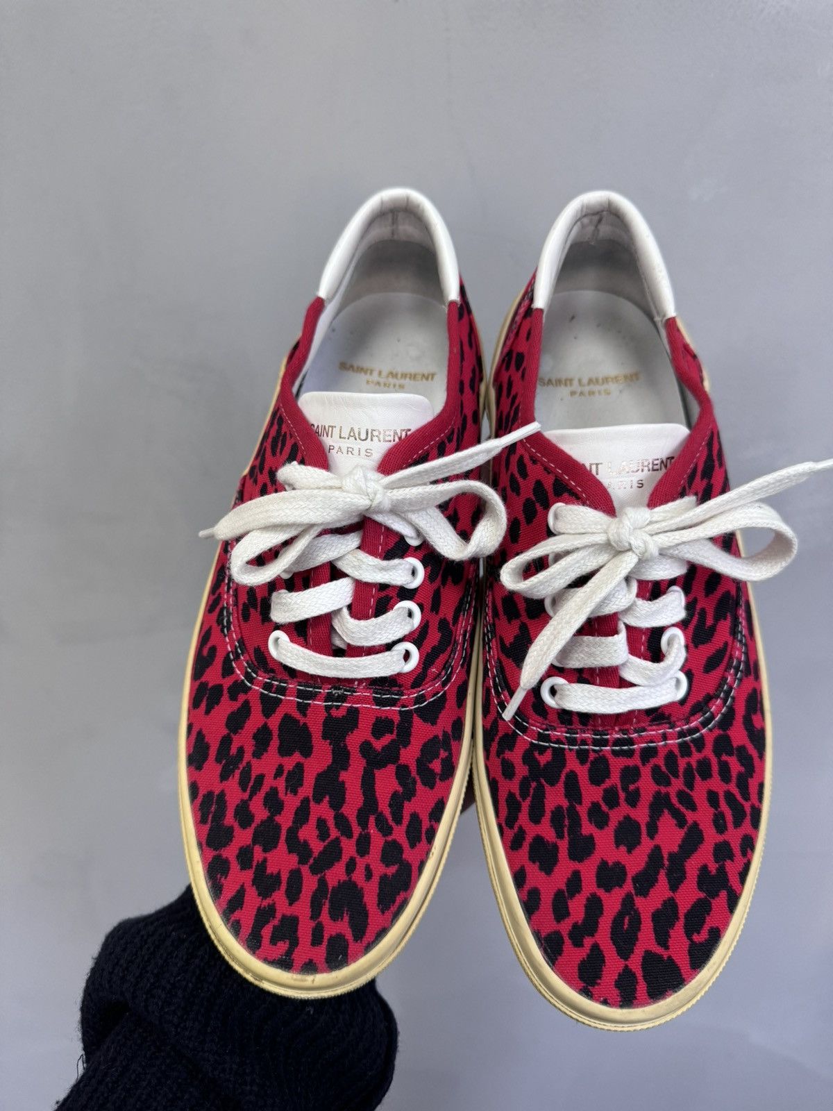 Yves Saint Laurent Saint Laurent Paris LEOPARD STREET Low-Top Sneakers Size US 9 / IT 39 - 2 Thumbnail