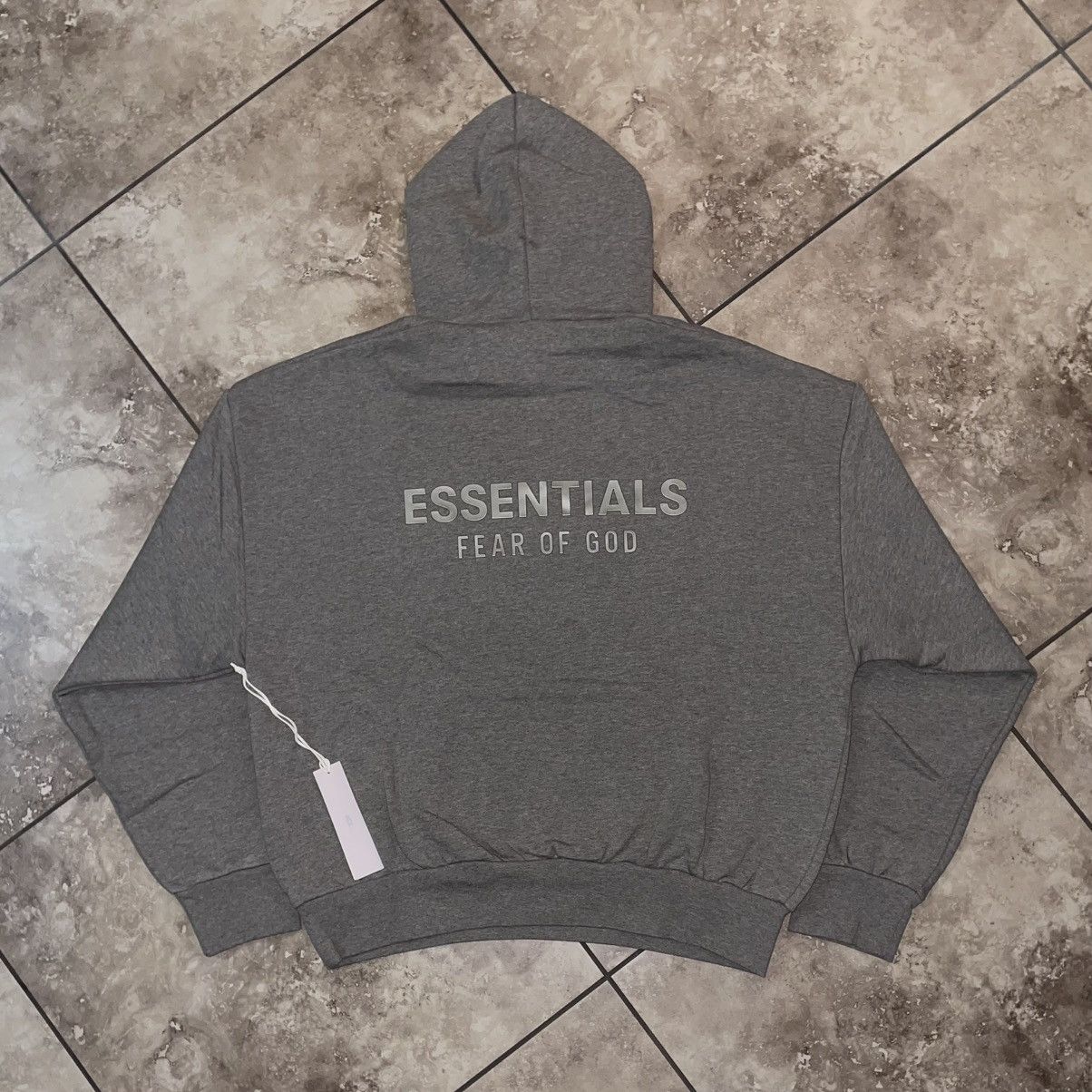 Essentials Fear of God Essentials Fleece Hoodie Homestead Heather Large ...