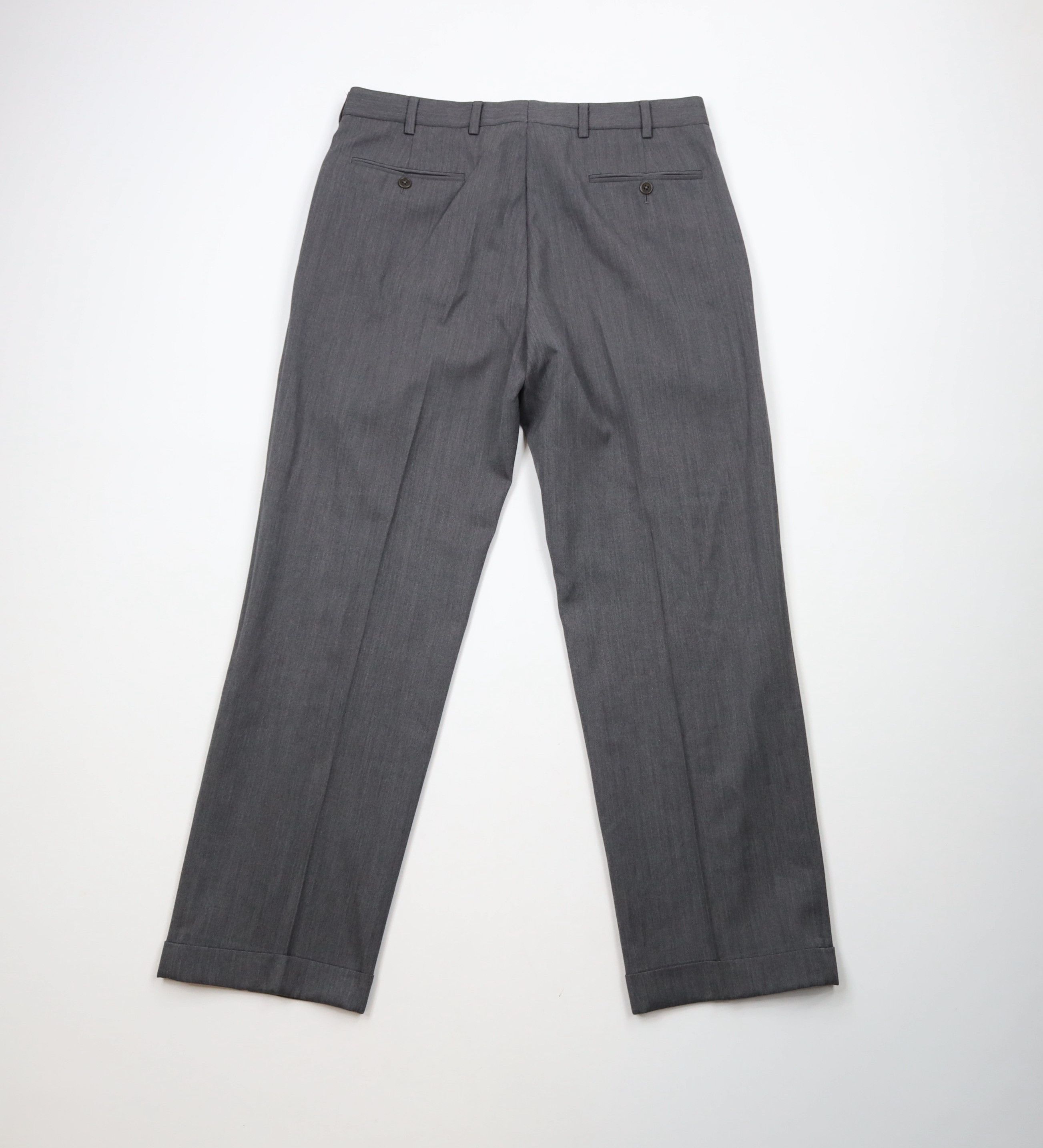 Brooks Brothers × Vintage Vintage Brooks Brothers Madison Wide Leg Chino Pants Gray Size US 34 / EU 50 - 8 Thumbnail