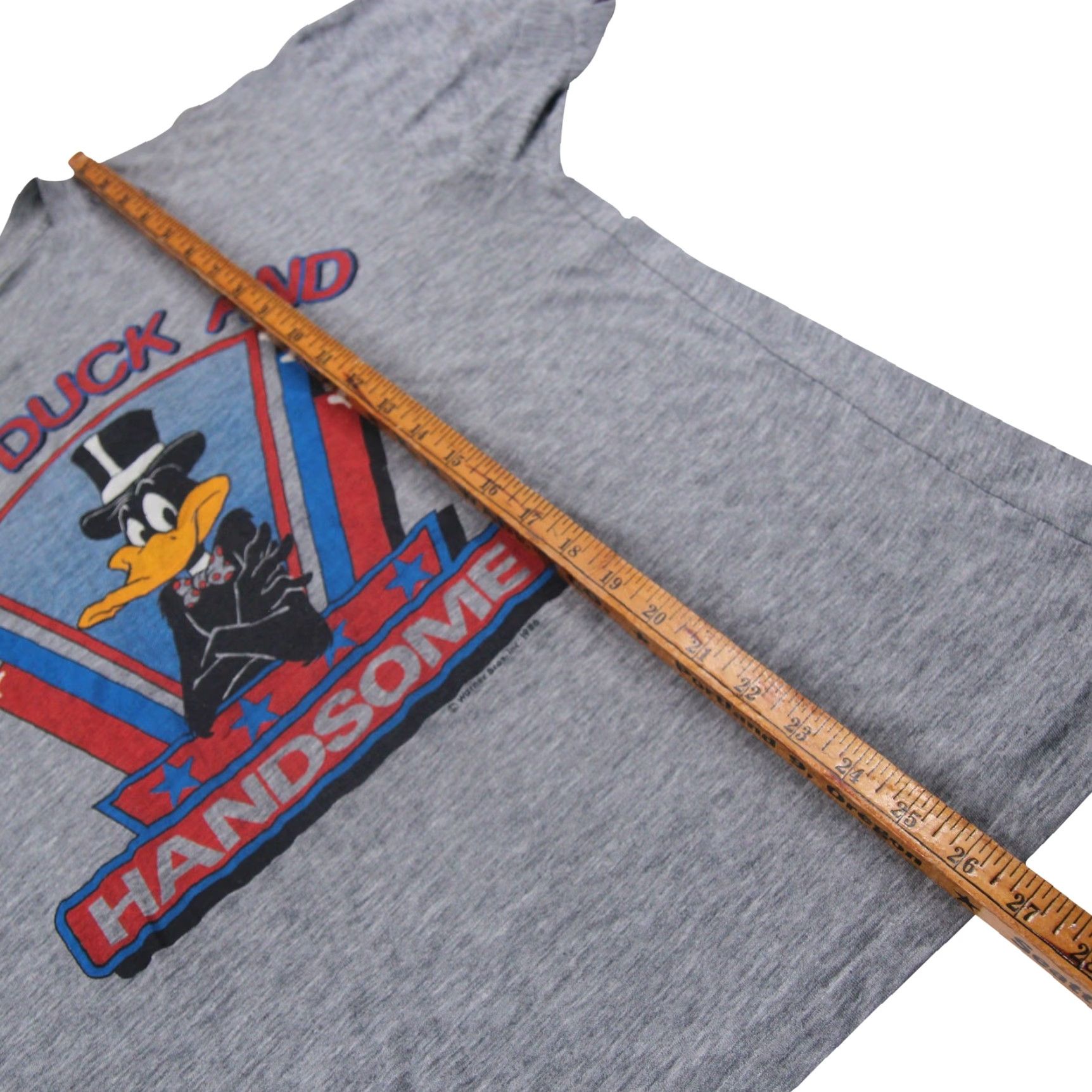 Vintage VINTAGE 80s Looney Tunes Daffy Duck "Tall, Duck, and Handsome" Graphic T Shirt Mens Large Gray Size US L / EU 52-54 / 3 - 7 Thumbnail