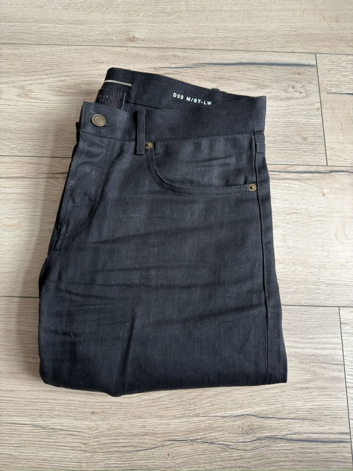 Saint Laurent Paris Saint Laurent d03 black denim Japan Made (hedi era) Size US 32 / EU 48 - 3 Thumbnail