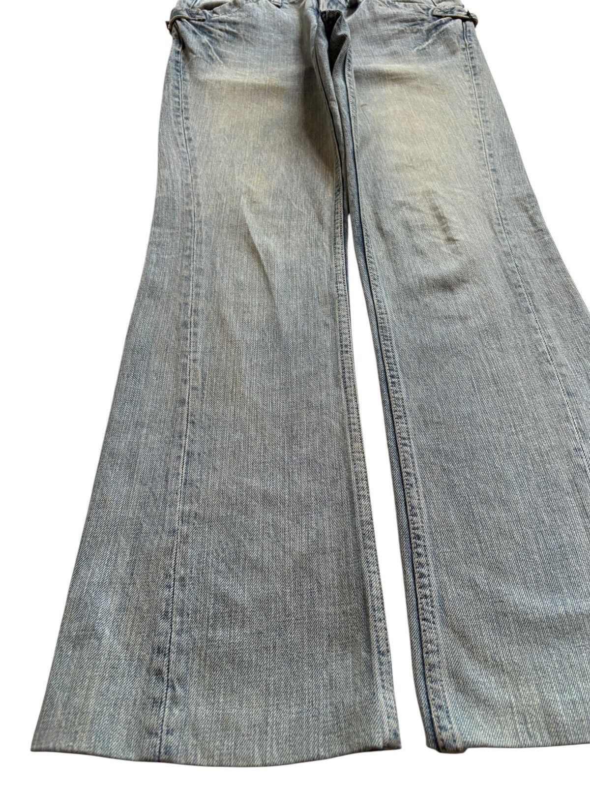 Japanese Brand Vintage Japanese Brand Mud Wash Spiral Leg Buckle Flare Jean Size US 30 / EU 46 - 6 Thumbnail