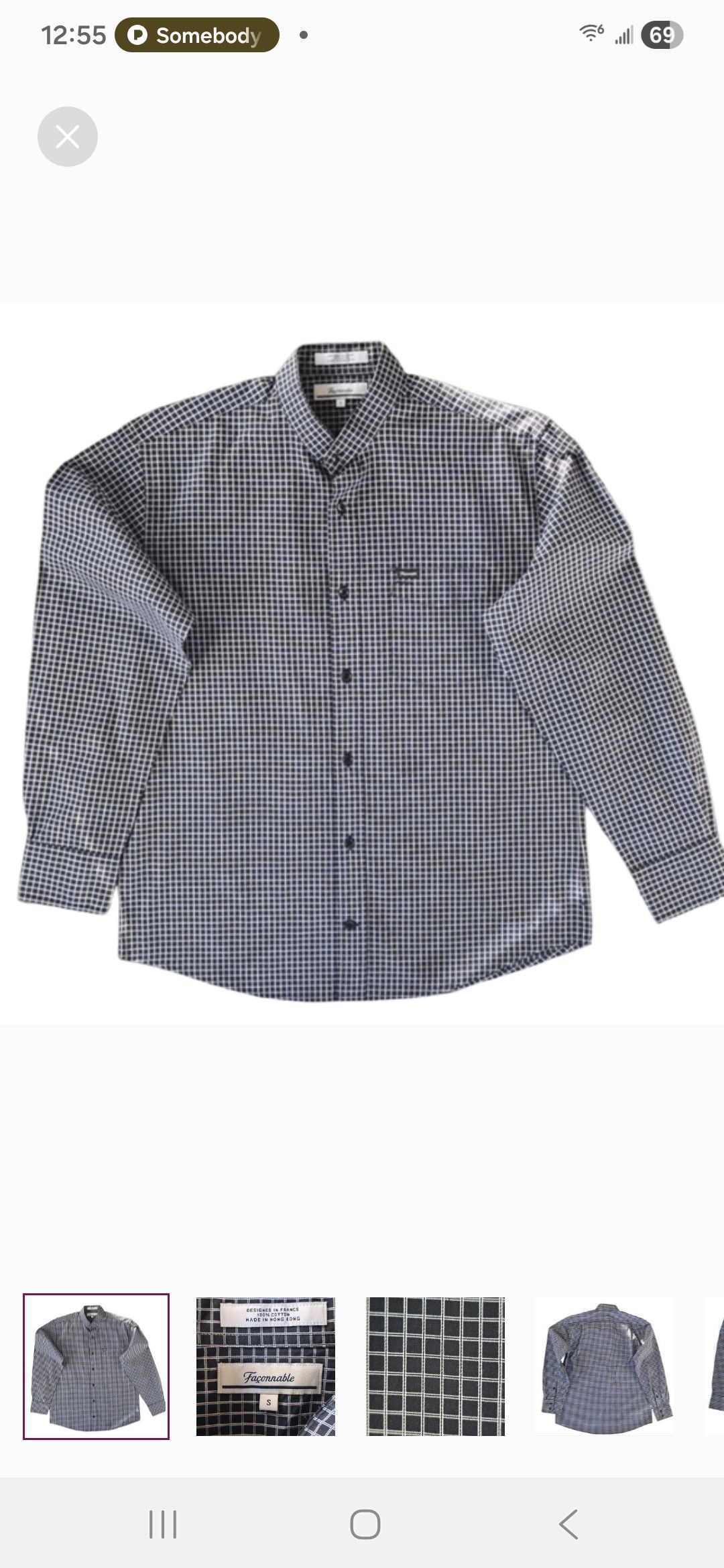 Faconnable Façonnable Long Sleeve Button-Up Shirt Size US S / EU 44-46 / 1 - 1 Thumbnail