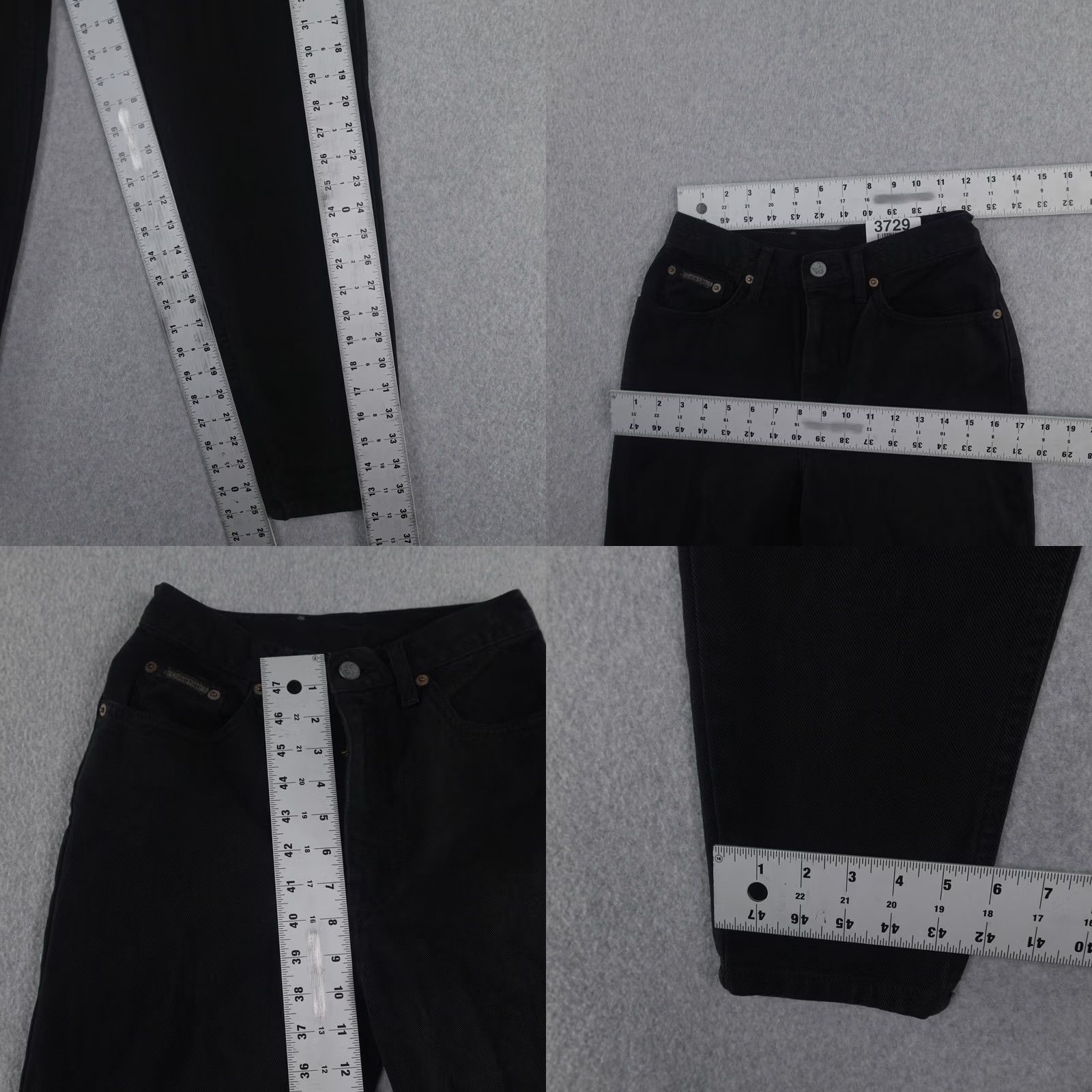 Calvin Klein CK Calvin Klein Jeans Womens 6 Jeans Tapered Regular Black 5-Pocket Denim Cotton Vintage 90s Womens Jeans Size 28" / US 6 / IT 42 - 8 Thumbnail