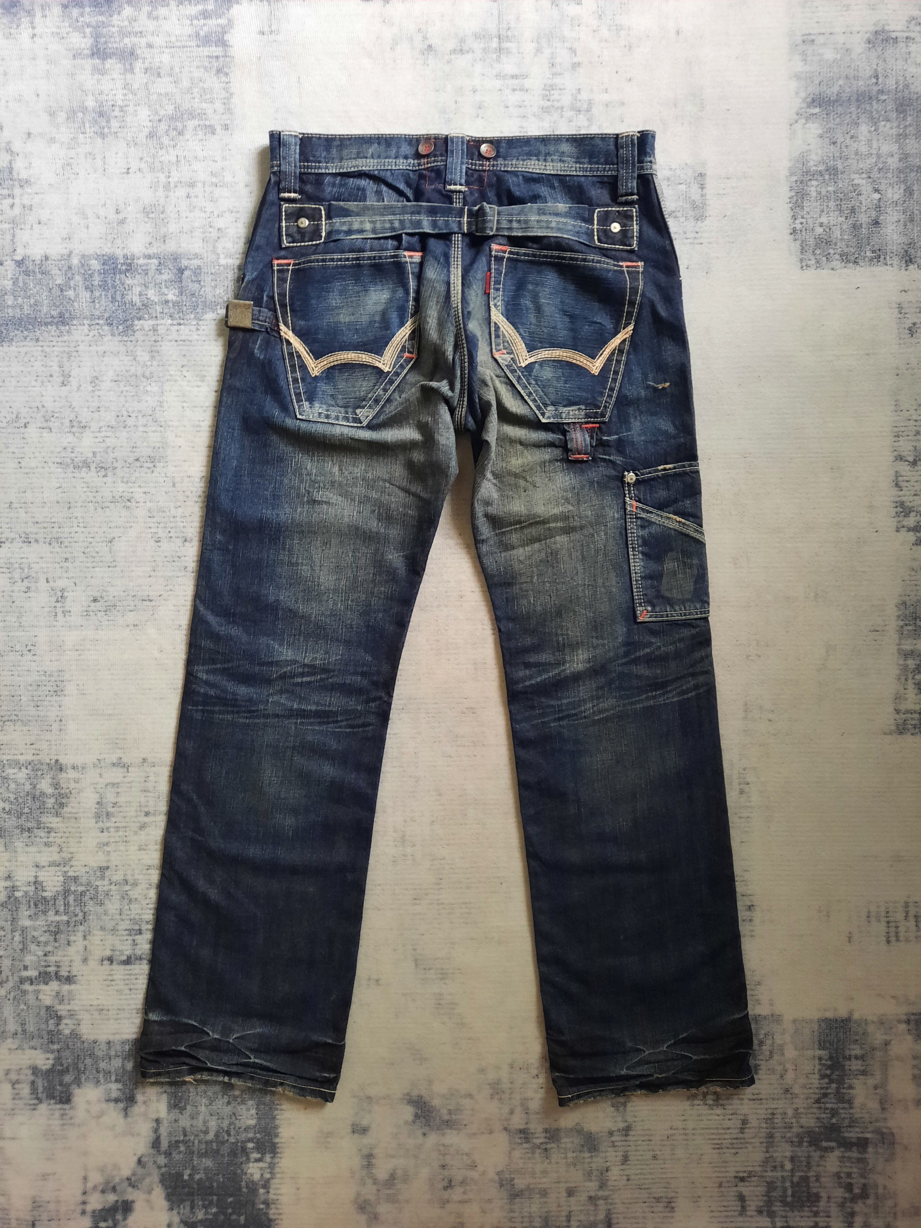 Japanese Brand 🔱 Edwin blue trip indigo stonewash carpenter denim pants Size US 32 / EU 48 - 2 Thumbnail