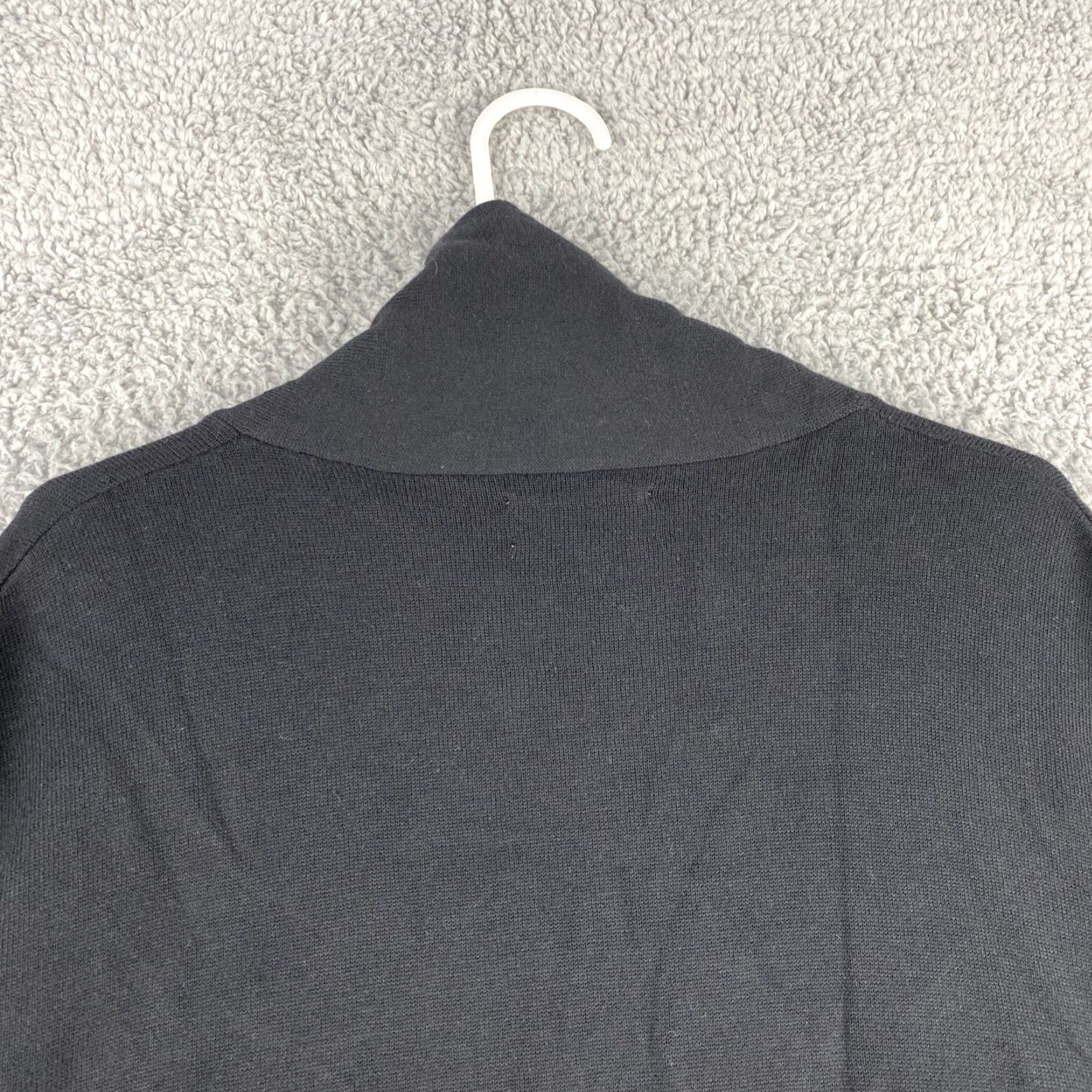 Vintage VINTAGE? No— ignore. Title: 14th & Union Sweater Womens XL Solid Black Long Sleeve V-Neck Pullover Casual Knit Cotton Blend Regular Fit Size XL / US 12-14 / IT 48-50 - 7 Thumbnail