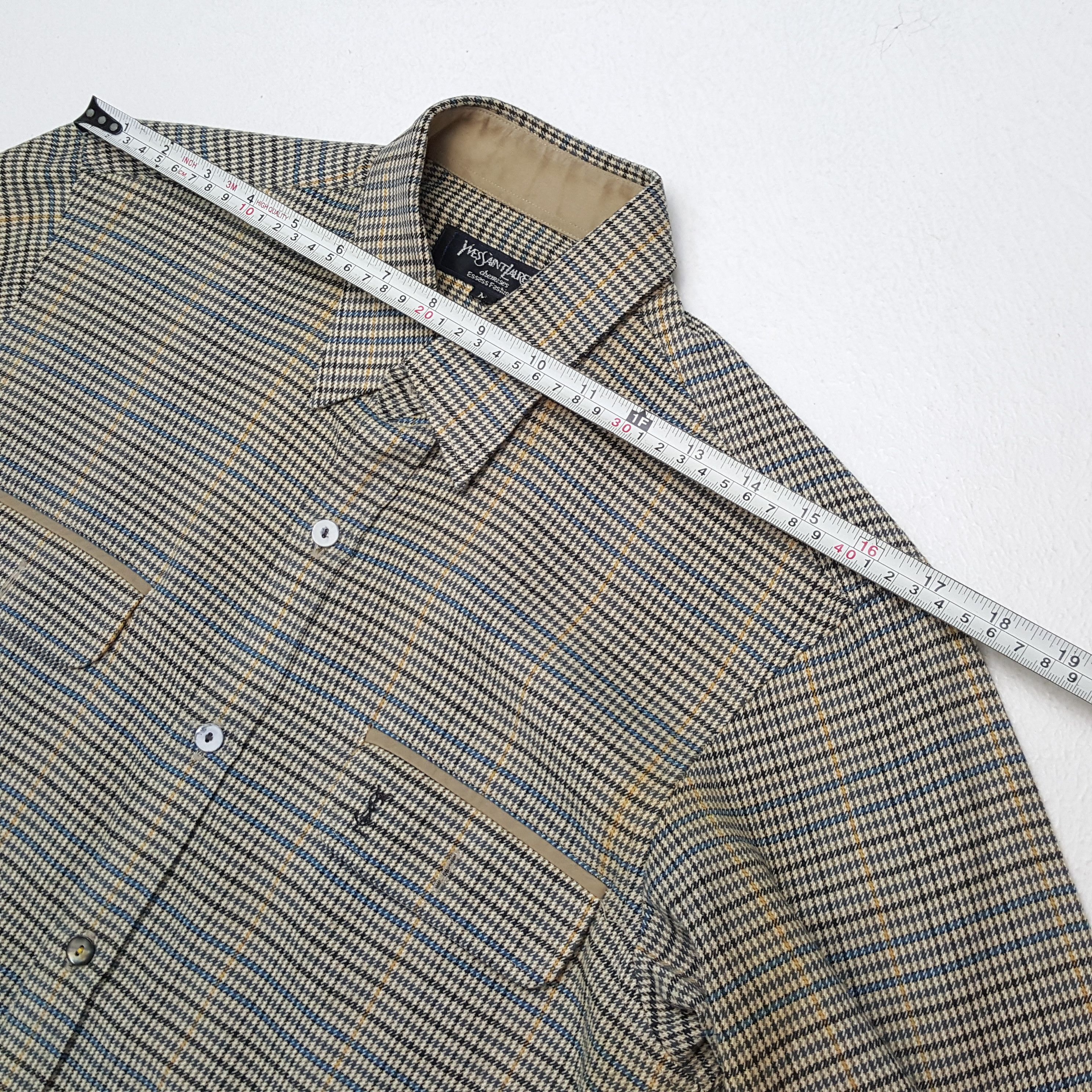 Vintage × Yves Saint Laurent YVES SAINT LAURENT Small Logo Design Shirt Size US M / EU 48-50 / 2 - 4 Thumbnail
