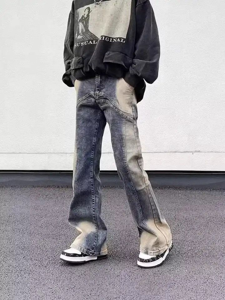 image of Distressed Denim x Vintage Distressed Slim Micro Flared Denim, Men's (Size 35)