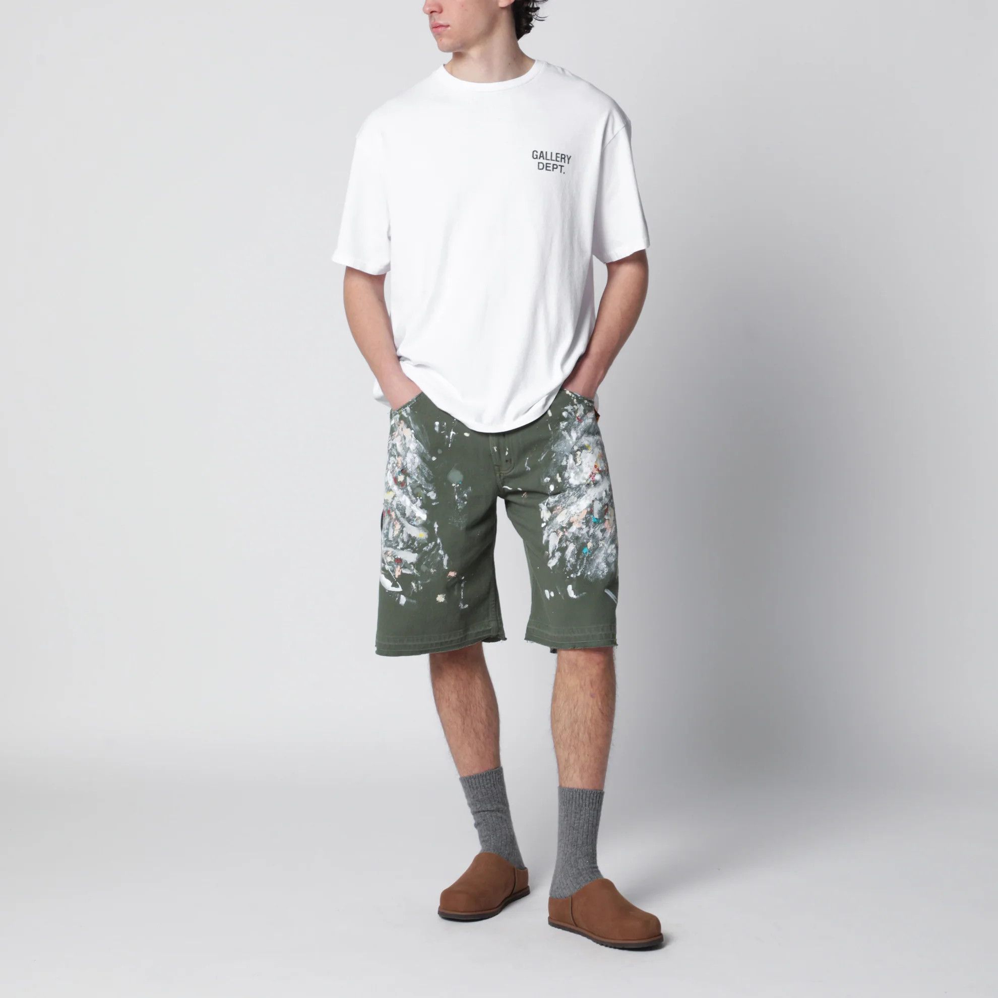 Gallery Dept. o1d2blof0426 Bermuda Shorts in Military Green Size US 32 / EU 48 - 2 Thumbnail