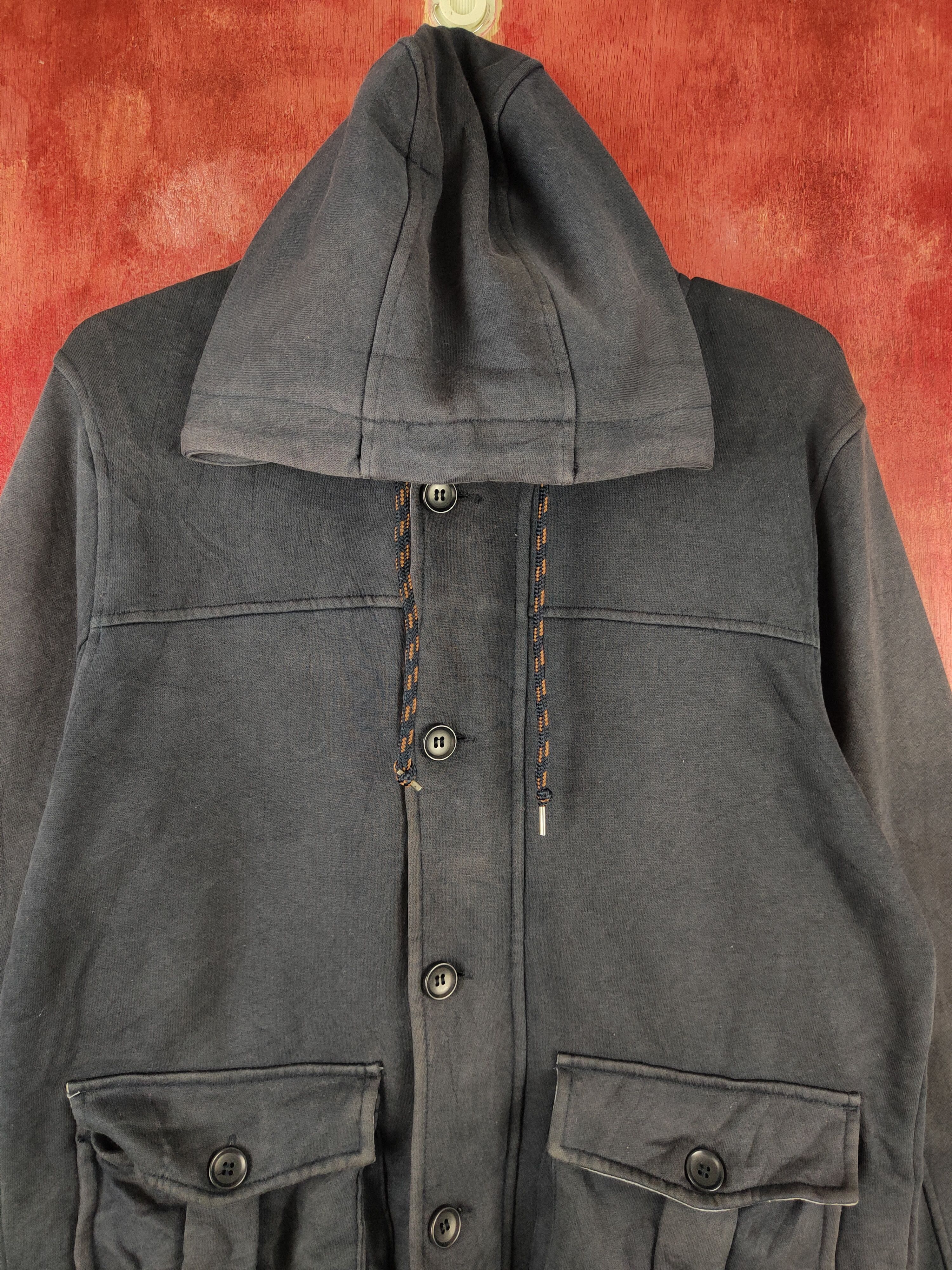 Japanese Brand Japan Dark Blue Faded Hoodie Sweaters #S2401 Size US M / EU 48-50 / 2 - 2 Thumbnail