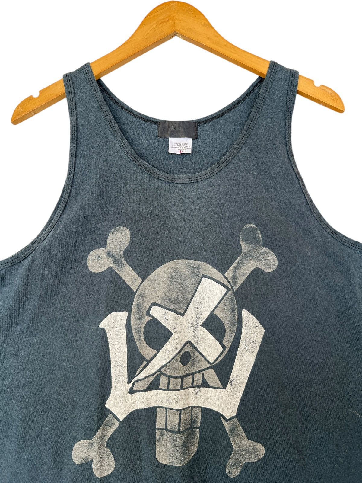 Vintage Vintage One Piece Skull Bones Distressed Tees Size US L / EU 52-54 / 3 - 3 Thumbnail