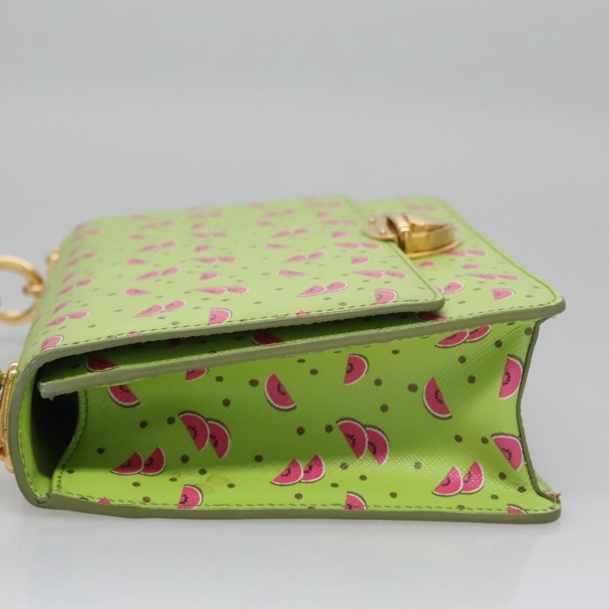 Prada Prada Leather Watermelon Shoulder Bag Saffiano Green Size ONE SIZE - 4 Thumbnail