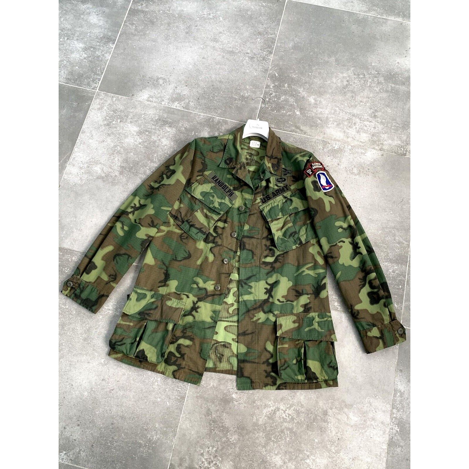 Vintage Mens US ARMY Ranger Airborne 75th Inf VIETNAM WAR Jacket M-L Size US L / EU 52-54 / 3 - 1 Thumbnail