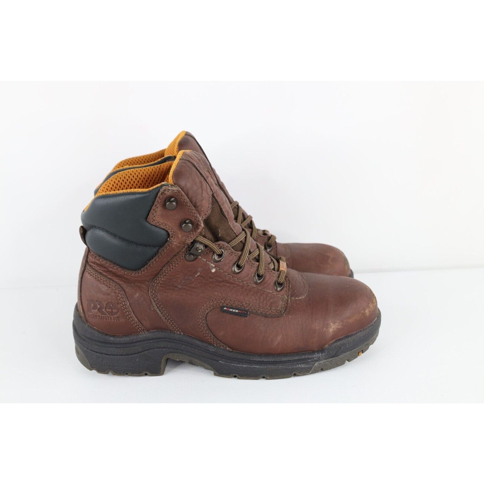 Timberland × Vintage Vintage Timberland Pro Distressed Steel Toe Leather Boots Size US 7.5 / EU 40-41 - 4 Thumbnail