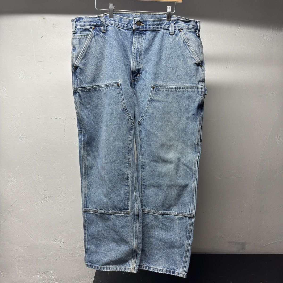Carhartt Carhartt Faded Denim Double Knee Jeans ERD Grunge Chrome Size US 41 - 1 Thumbnail