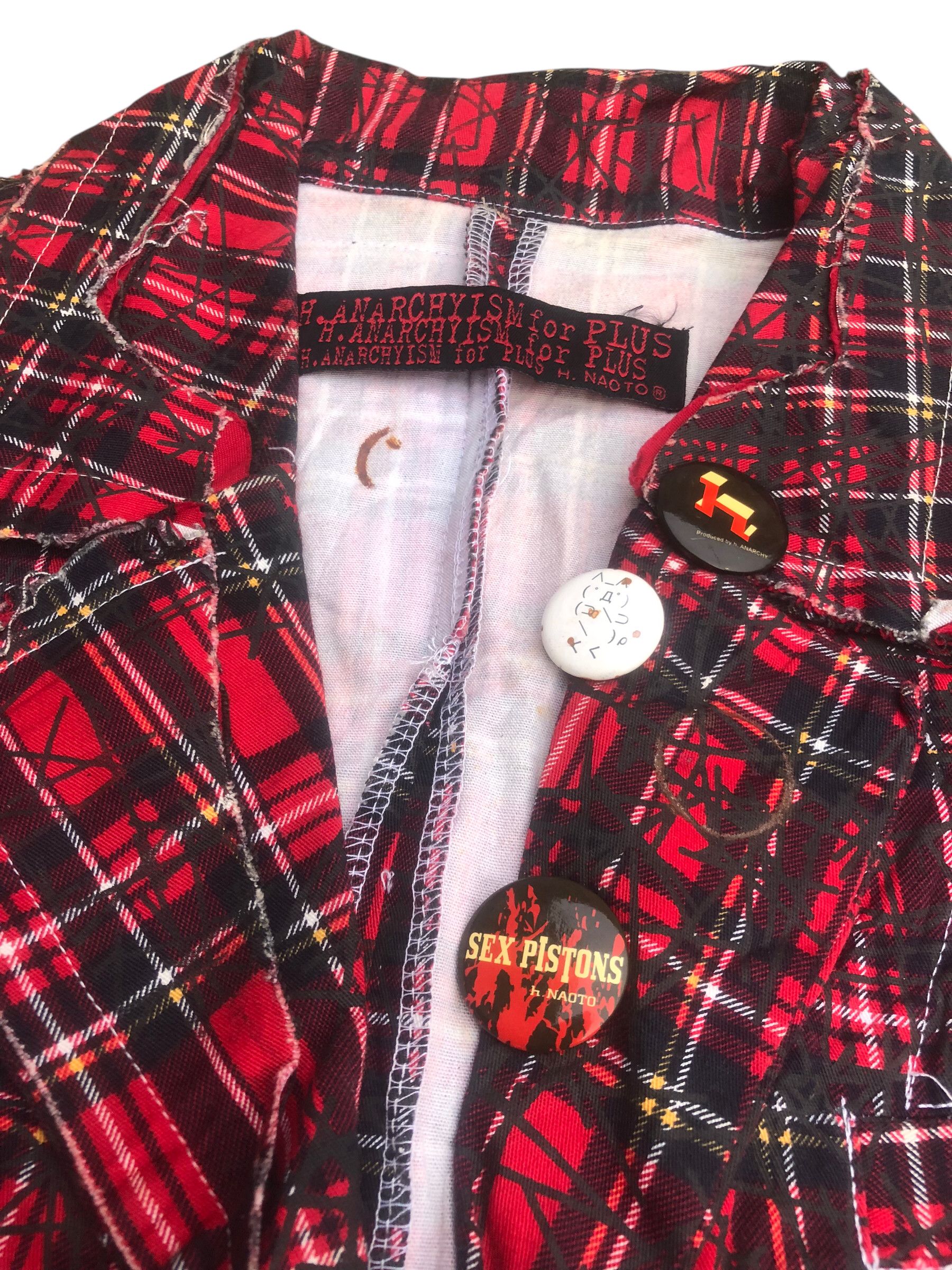 If Six Was Nine 🔥Y2K H.NAOTO H.ANARCHYISM Coat Vest Bondage Tartan Punk Size US M / EU 48-50 / 2 - 6 Thumbnail
