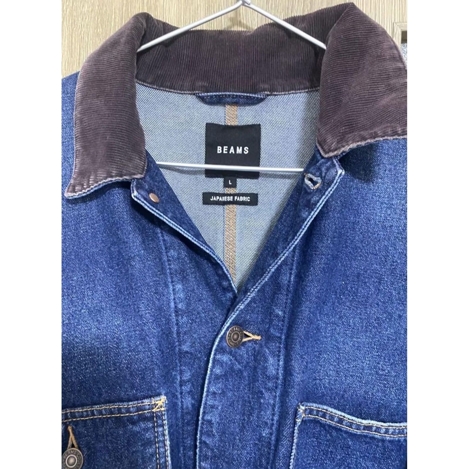 Denime BEAMS Denim Coverall Jacket L Men's Denim Coverall Jacket Indigo Blue 24AW Casual Workwear 90s? (adjust as applicable) Size US 33 - 3 Thumbnail
