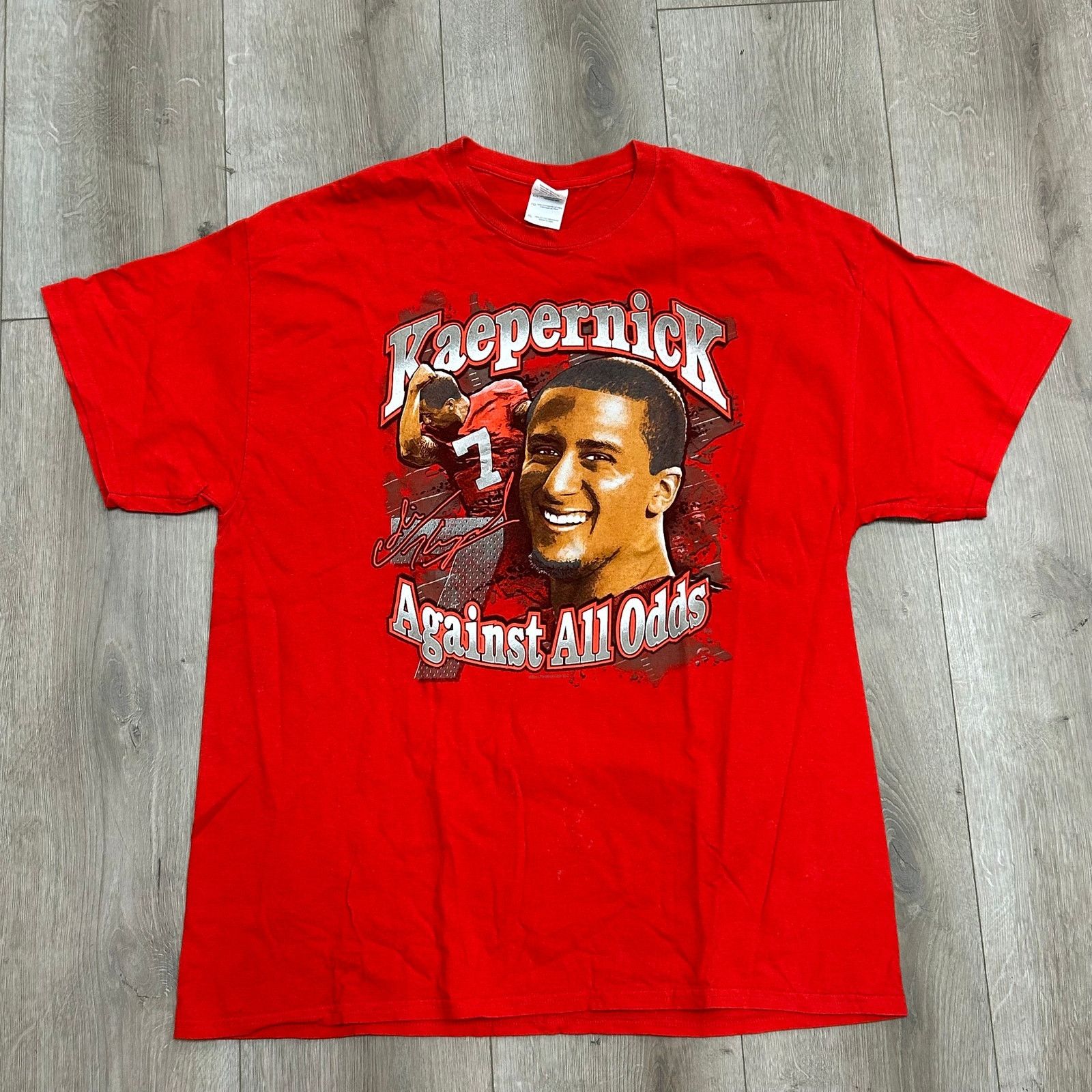 Vintage Kaepernick "Against All Odds" San Francisco 49ers Tee XL Size US XL / EU 56 / 4 - 1 Thumbnail